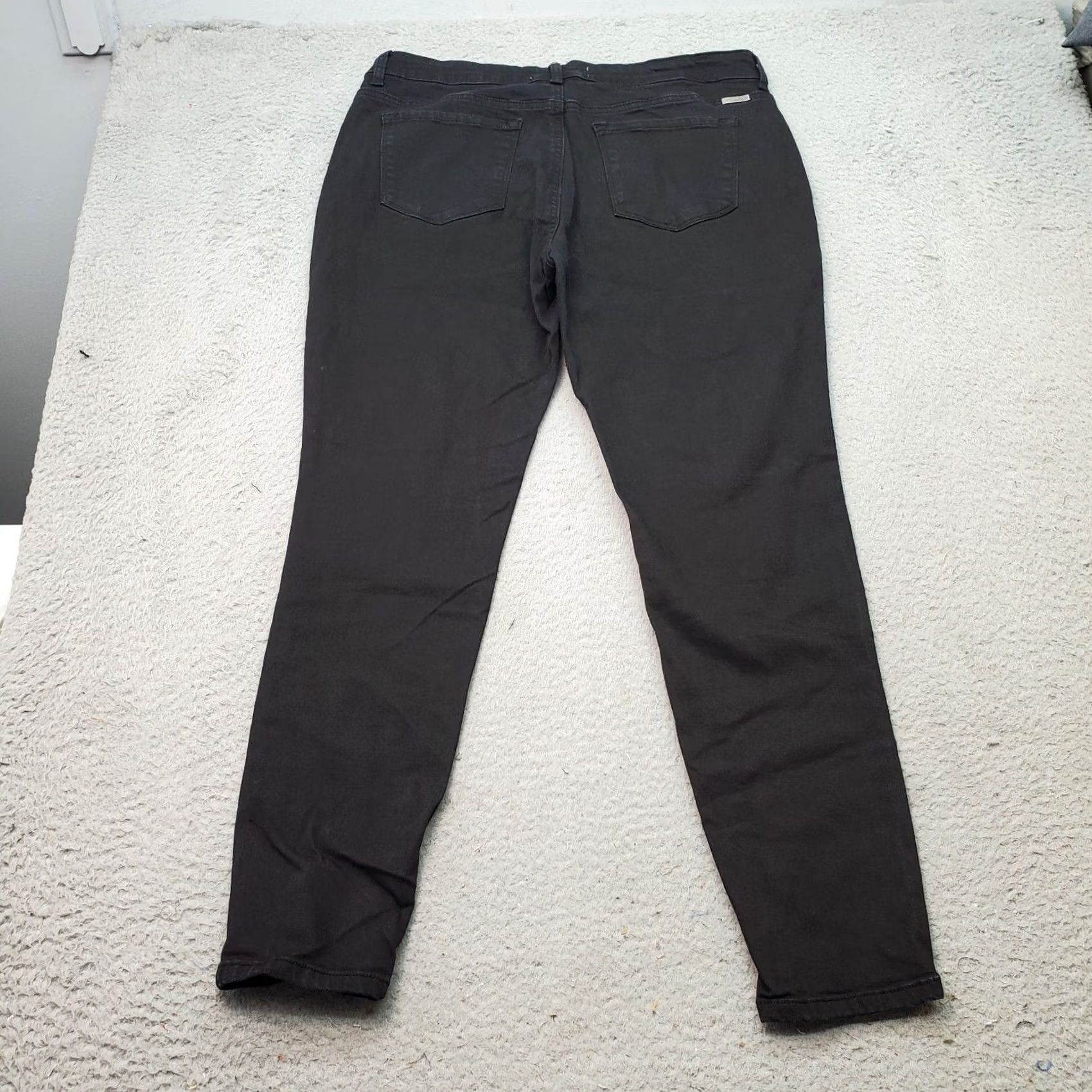 Vintage VINTAGE? No. KanCan Jeans Women Slim Black 5-Pocket Denim Skinny Button Flat Front 15/31 28in Inseam Pants NY? Size 36" / US 14 / IT 50 - 2 Thumbnail