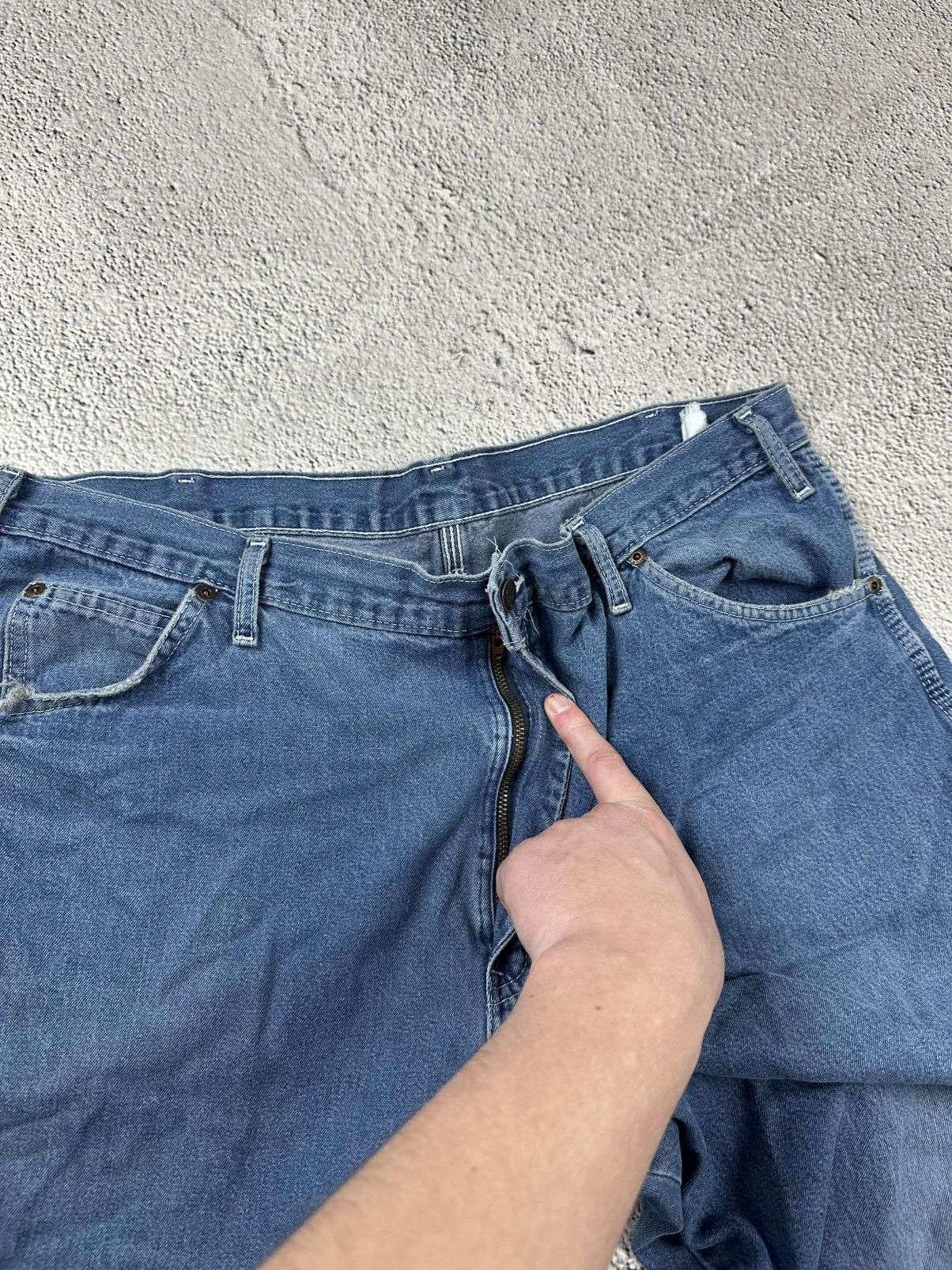 Dickies Vintage Dickies Washed Denim Blue Jeans Carpenter Y2K Baggy Size US 38 / EU 54 - 12 Thumbnail
