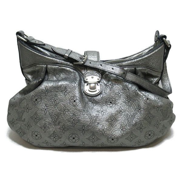 image of Louis Vuitton Monogram Mahina Xs Shoulder Bag in Silver, Women's