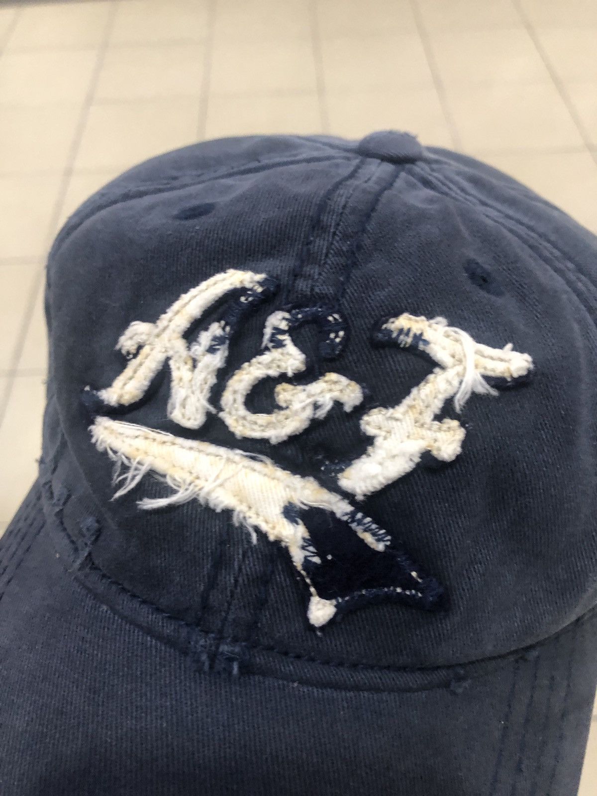 Abercrombie & Fitch Abercrombie and Fitch AF Distressed Full Cap Hat Size ONE SIZE - 5 Thumbnail