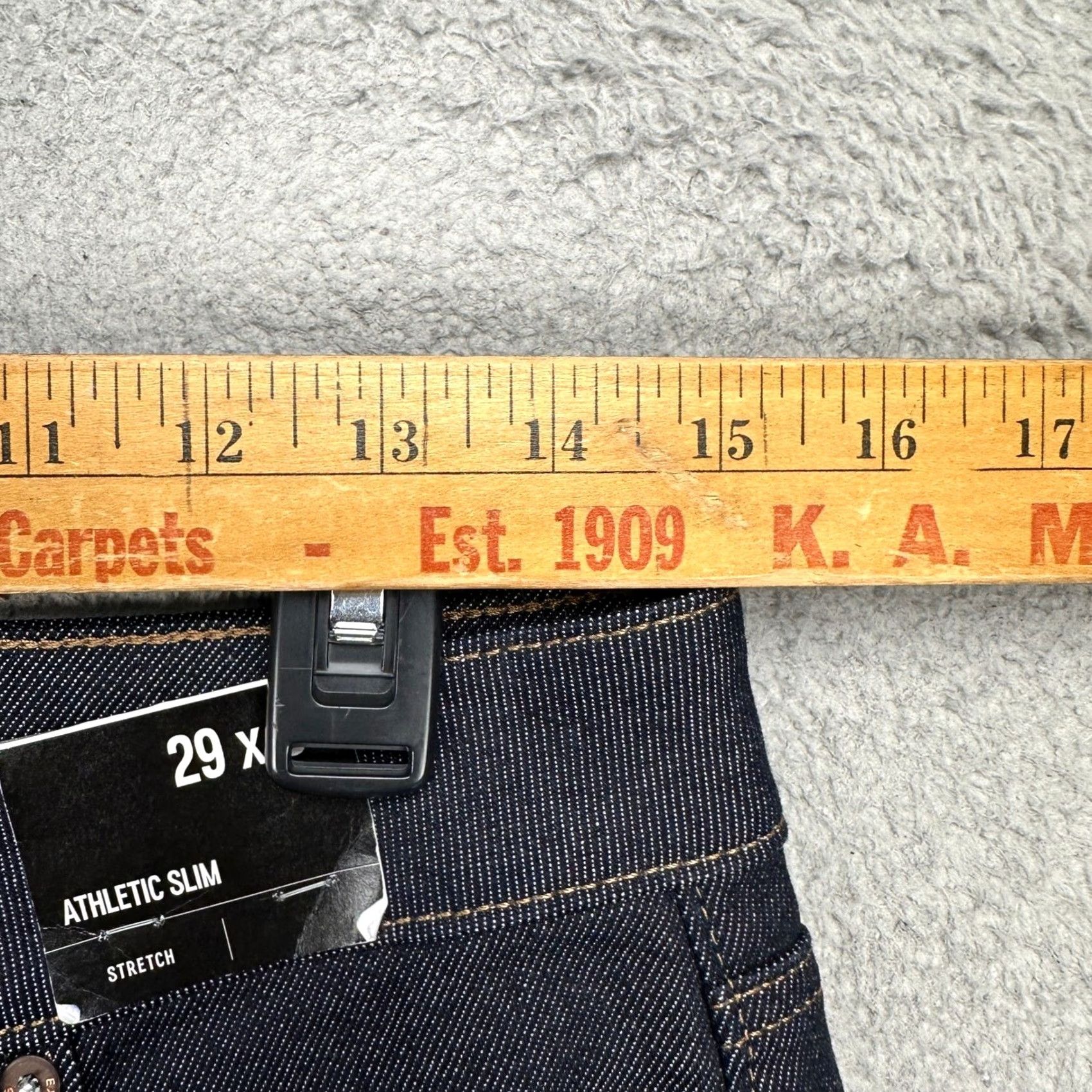 Express Express Athletic Slim Jeans 29X34 Navy Blue Denim 5 Pockets Men Size US 29 - 7 Thumbnail
