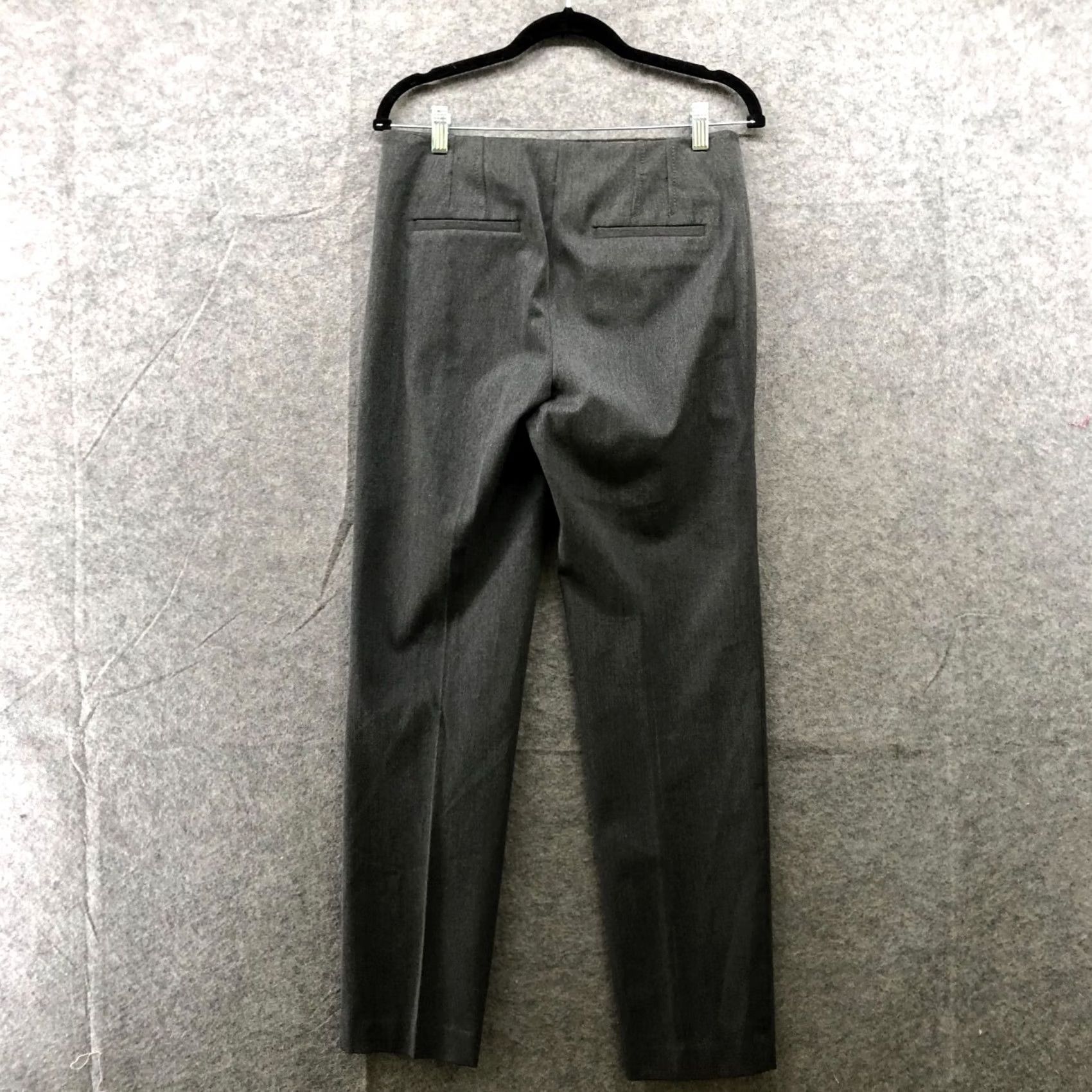 Talbots Talbots Bi-Stretch Straight-Leg Pants Womens 6 Gray Side Zipper Flat Front Dress Pants Regular Size 6 Womens Gray Size 28" / US 6 / IT 42 - 2 Thumbnail