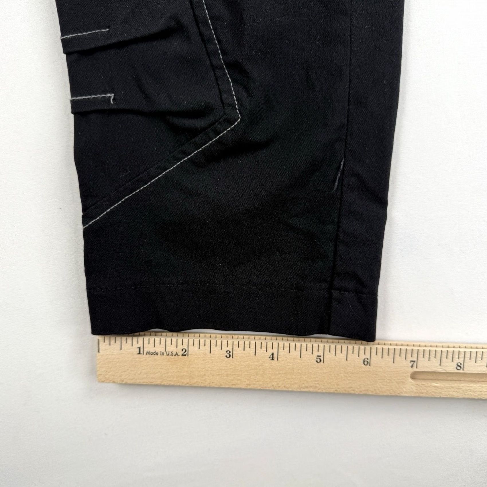 Vintage Porto San Francisco Pants Womens 0 Black Cropped Elastic Waistband Tapered City Classic Designer Capsule Size 25" / US 0 / IT 36 - 4 Thumbnail