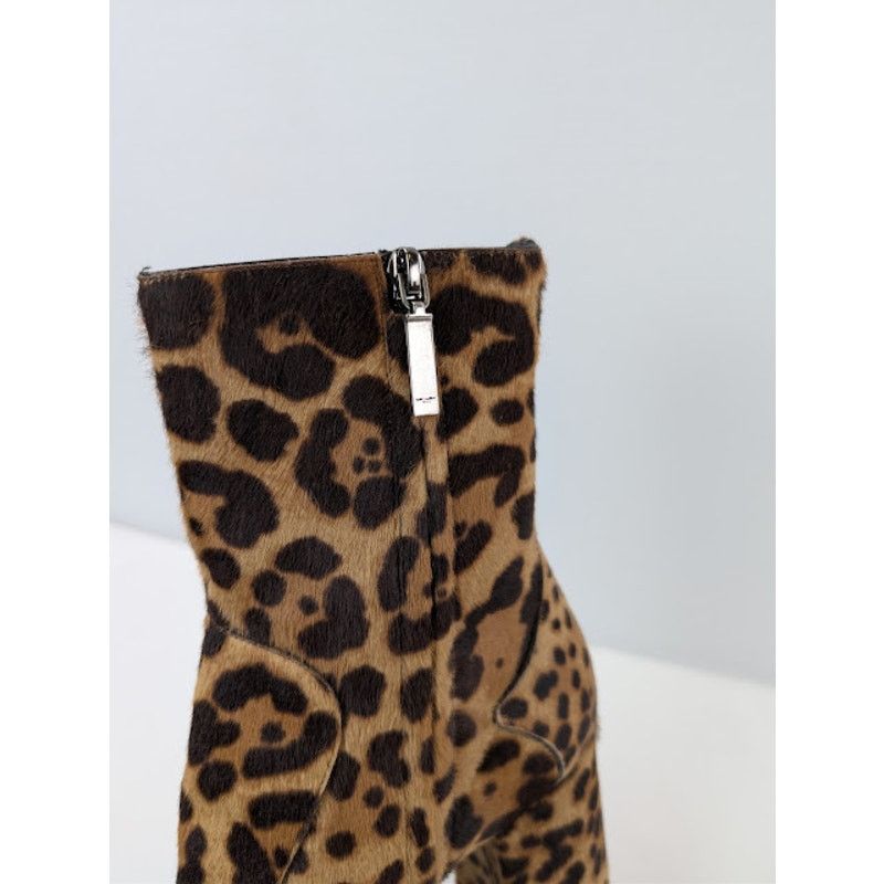 Saint Laurent Paris o1rshd1 Billy Pony Boots in Brown Leopard Size US 10 / IT 40 - 14 Thumbnail