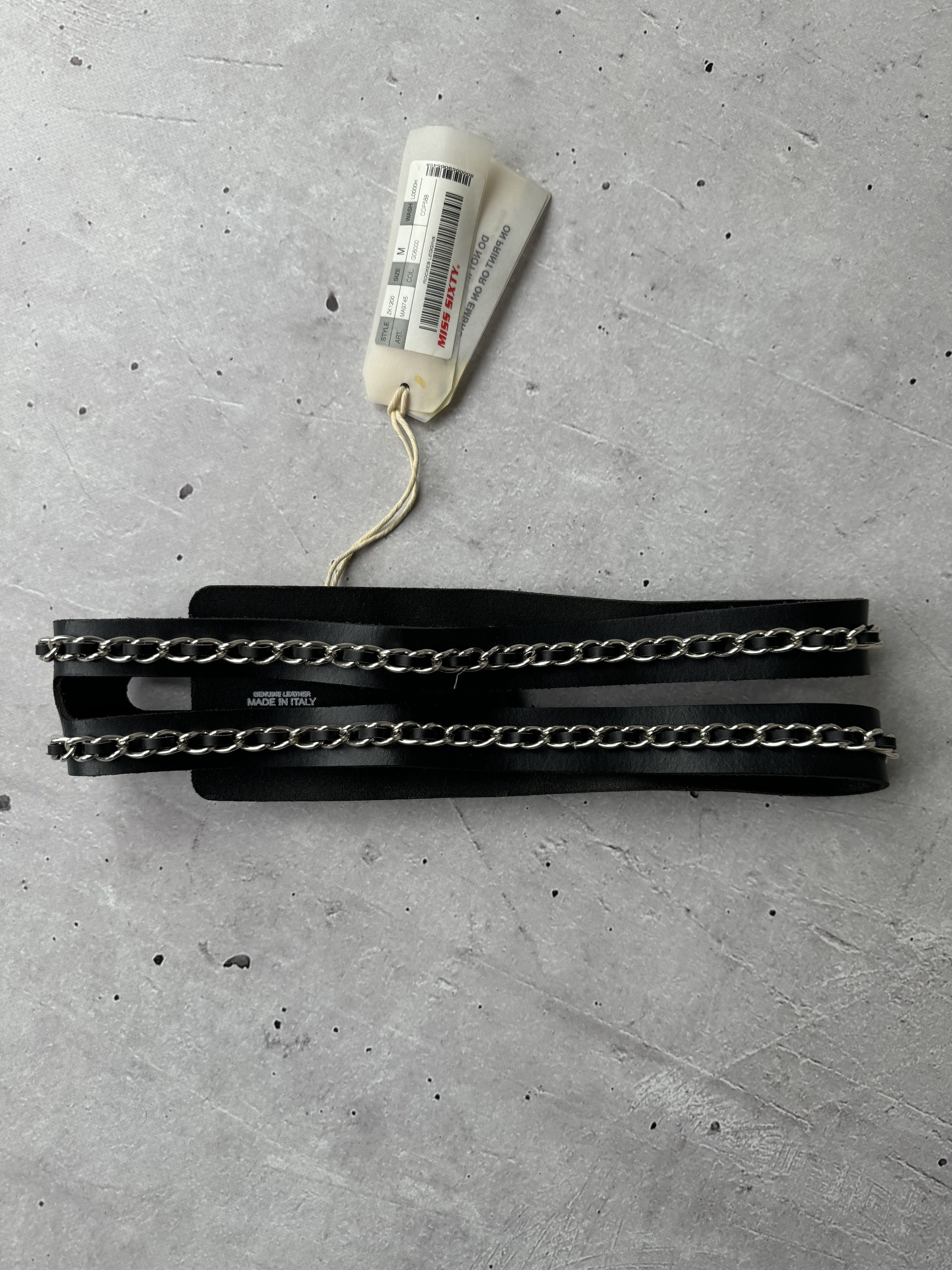 Miss Sixty Miss Sixty Vintage Leather Belt Iron Chain Size ONE SIZE - 4 Thumbnail