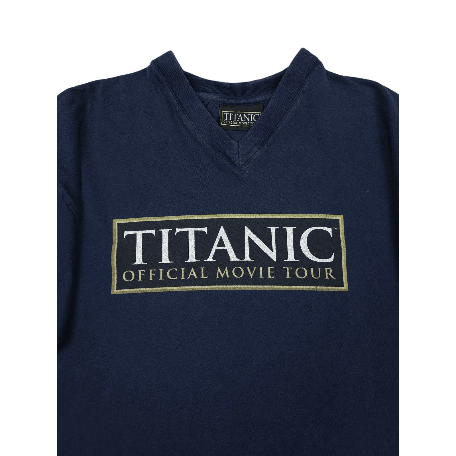 Vintage 💎1998 T-shirt Navy Official Movie Tour Titanic Navy Gray Size US M / EU 48-50 / 2 - 4 Thumbnail