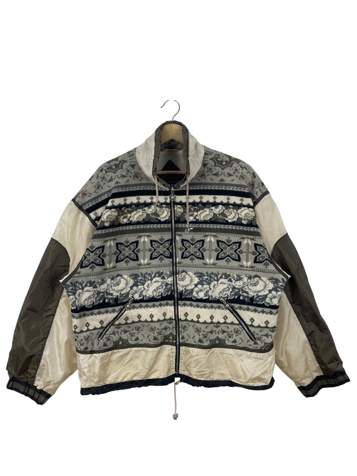 Vintage Vintage ASIX NORDIC Fleece Jacket Full Zip Floral Size L / US 10 / IT 46 - 4 Thumbnail