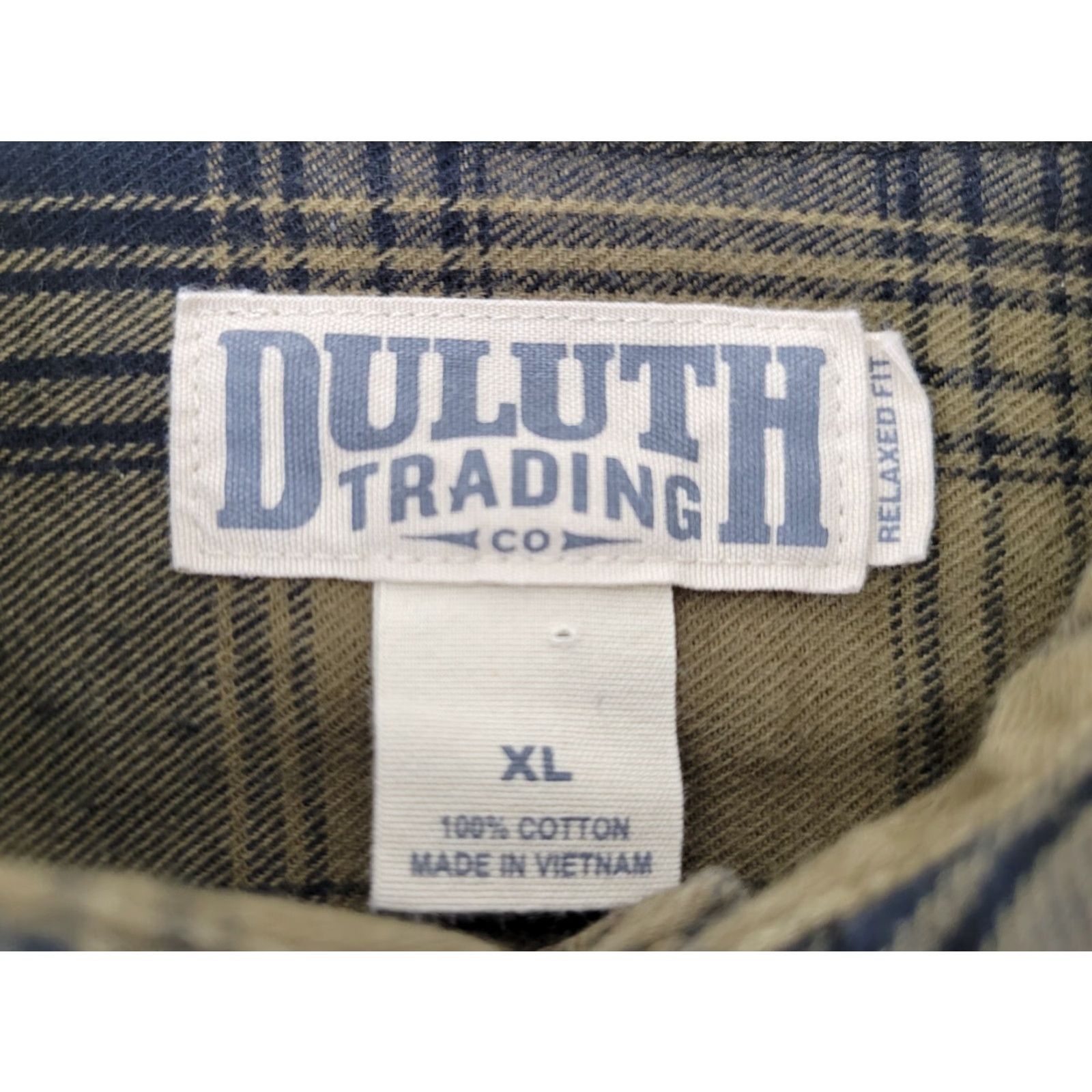 CO Duluth Flannel Shirt Mens XL Olive Green Plaid Button-Front Easy Care Relaxed All Seasons Shirt Size US XL / EU 56 / 4 - 7 Thumbnail