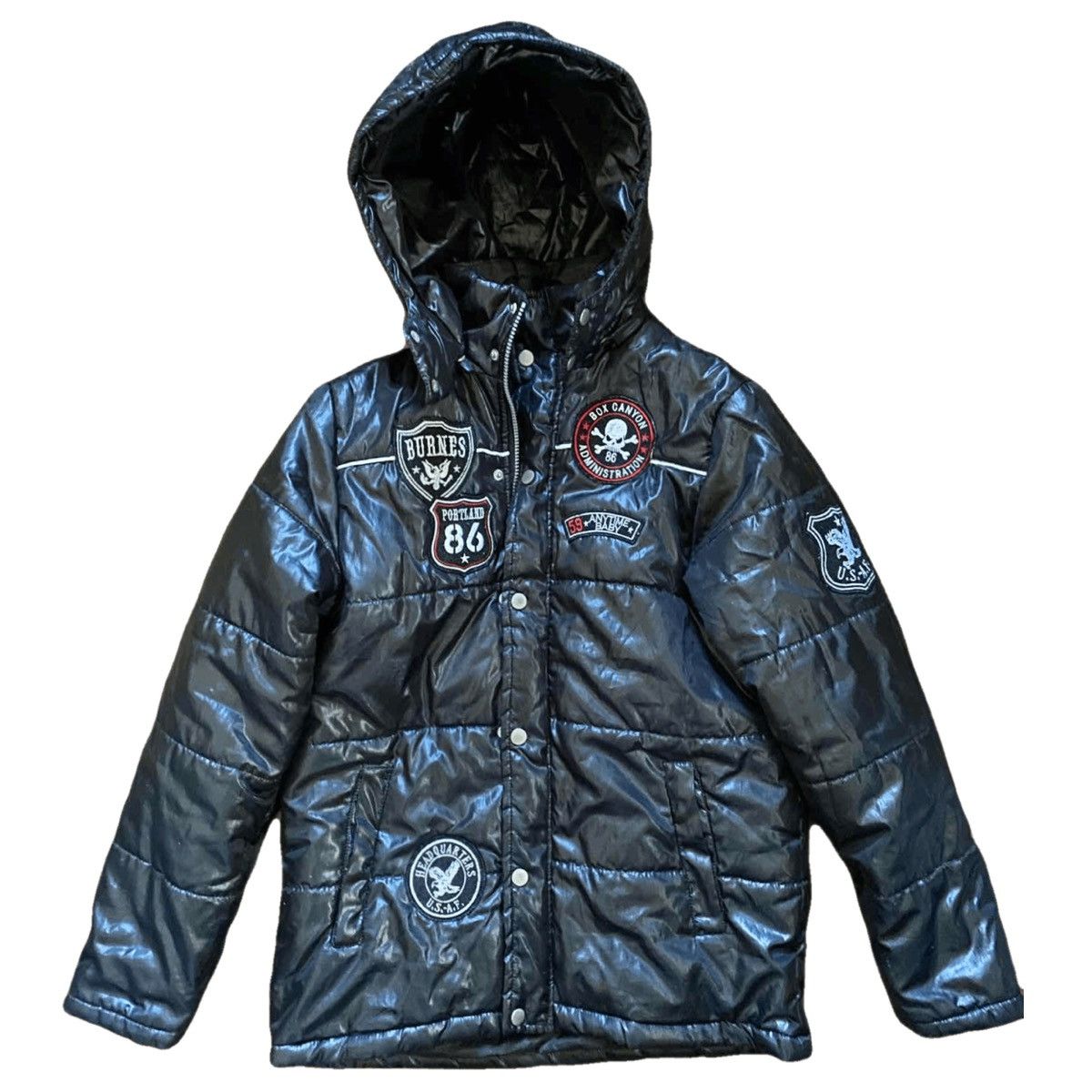 If Six Was Nine 2000s Japanese archive vkei patch puffer zip