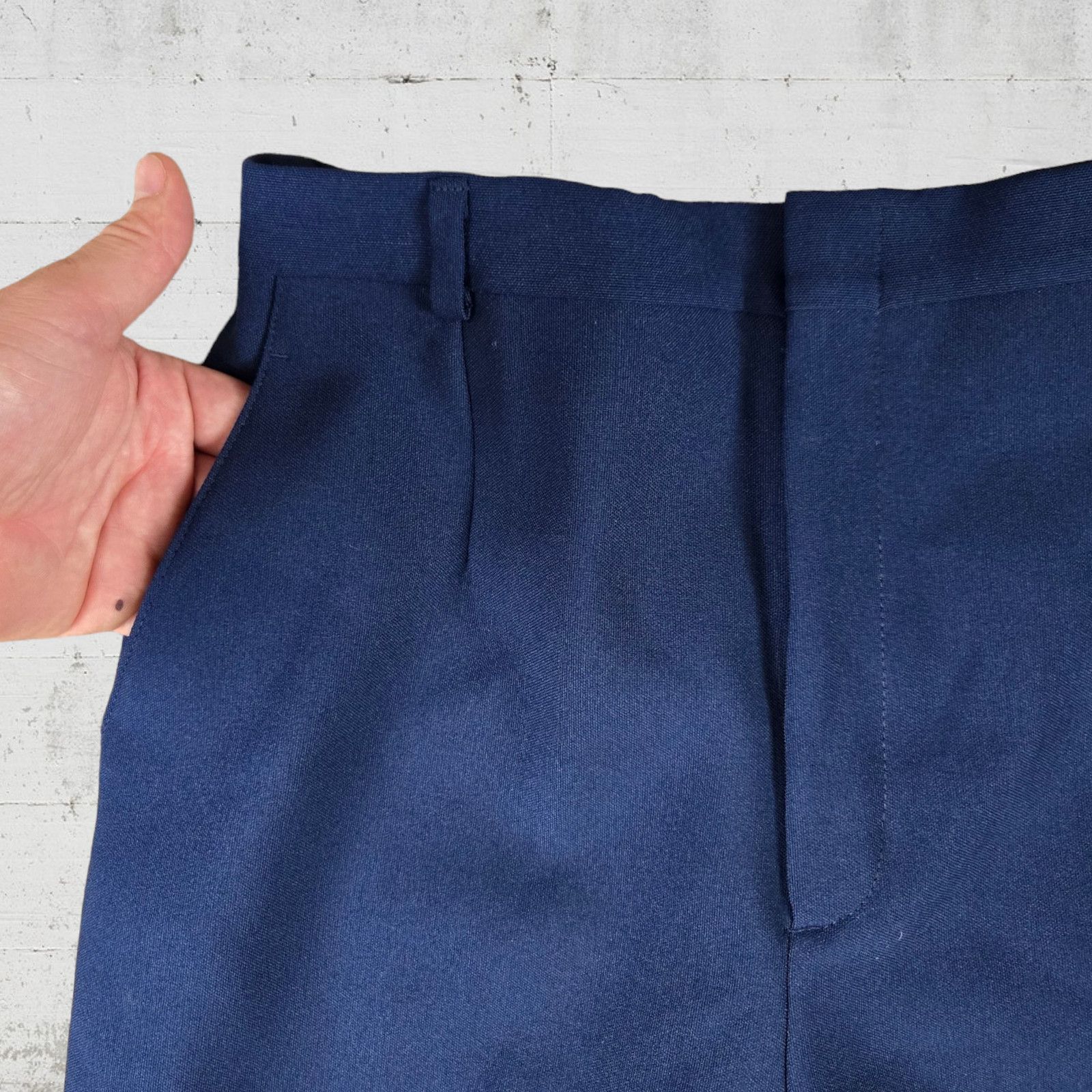 Haggar Vintage USA Made Navy Straight Dress Pants Size 6 Size 28" / US 6 / IT 42 - 4 Thumbnail