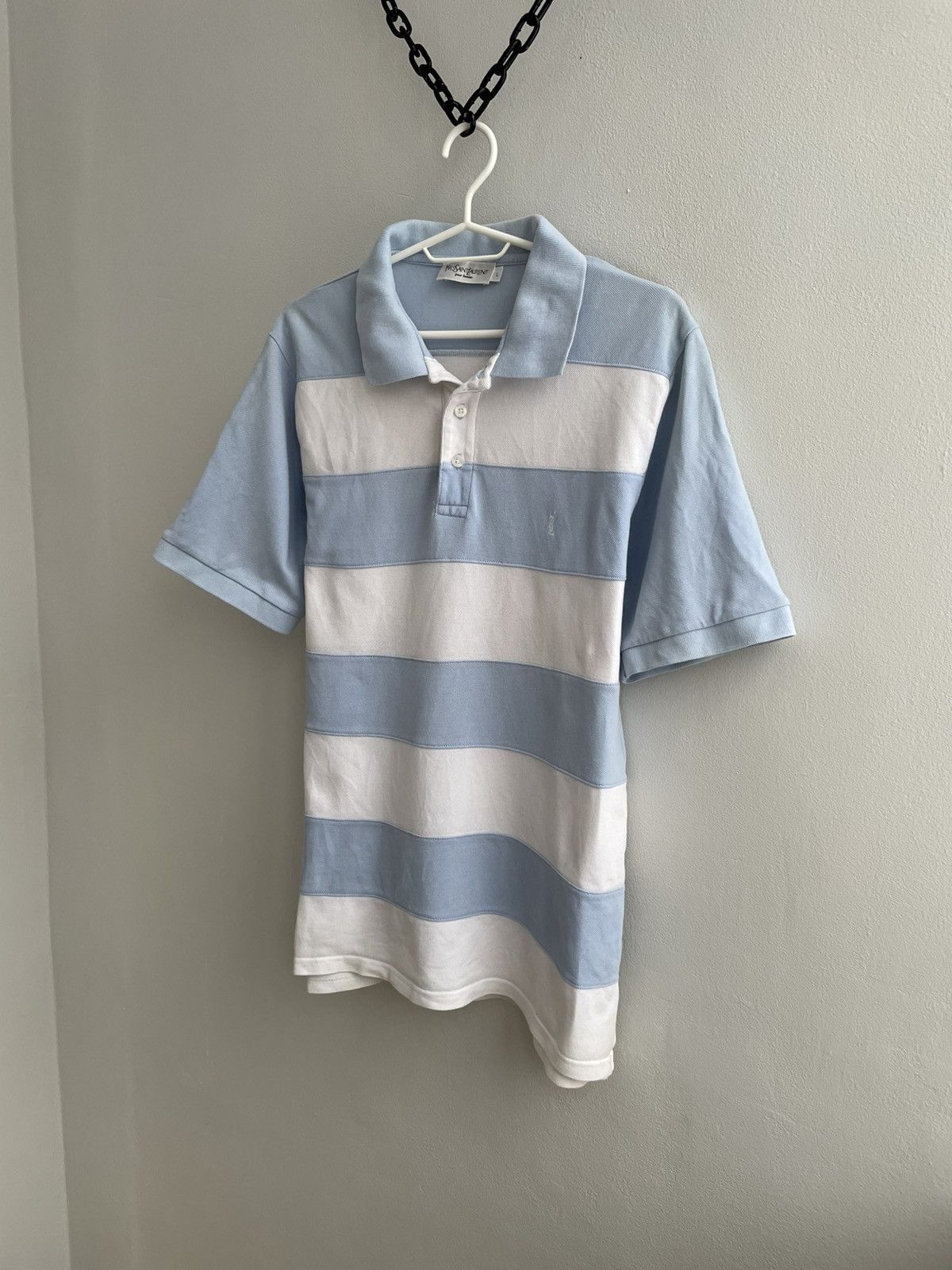 Yves Saint Laurent Yves Saint Laurent YSL Stripped Polo Shirt T Shirt Tee Size US L / EU 52-54 / 3 - 2 Thumbnail