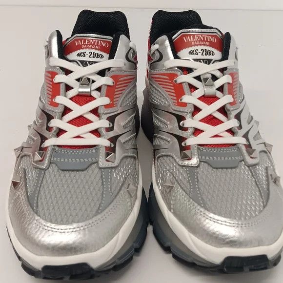 Valentino Valentino Ms2960 Studded Mesh Runner Sneakers - EU43 US10 Size US 10 / EU 43 - 8 Thumbnail