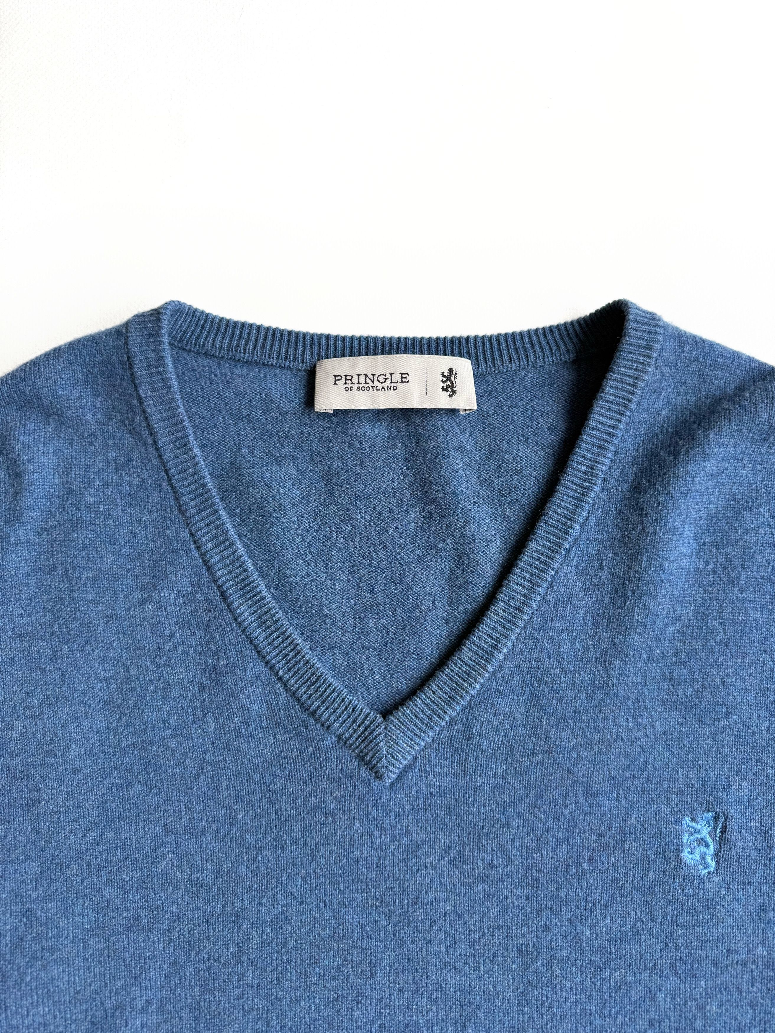 Pringle Of Scotland Men's Pringle Of Scotland V-neck Wool Sweater (L) Size US L / EU 52-54 / 3 - 2 Thumbnail