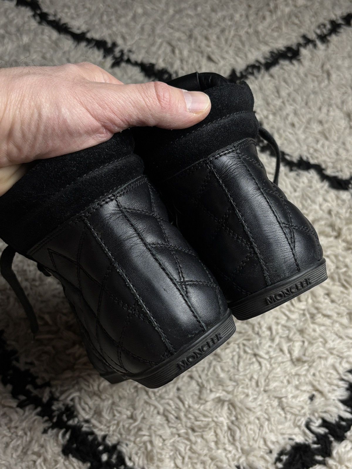 Moncler Moncler High Top Quilted Leather Shoes Sneakers Boots Size US 8 / IT 38 - 8 Thumbnail