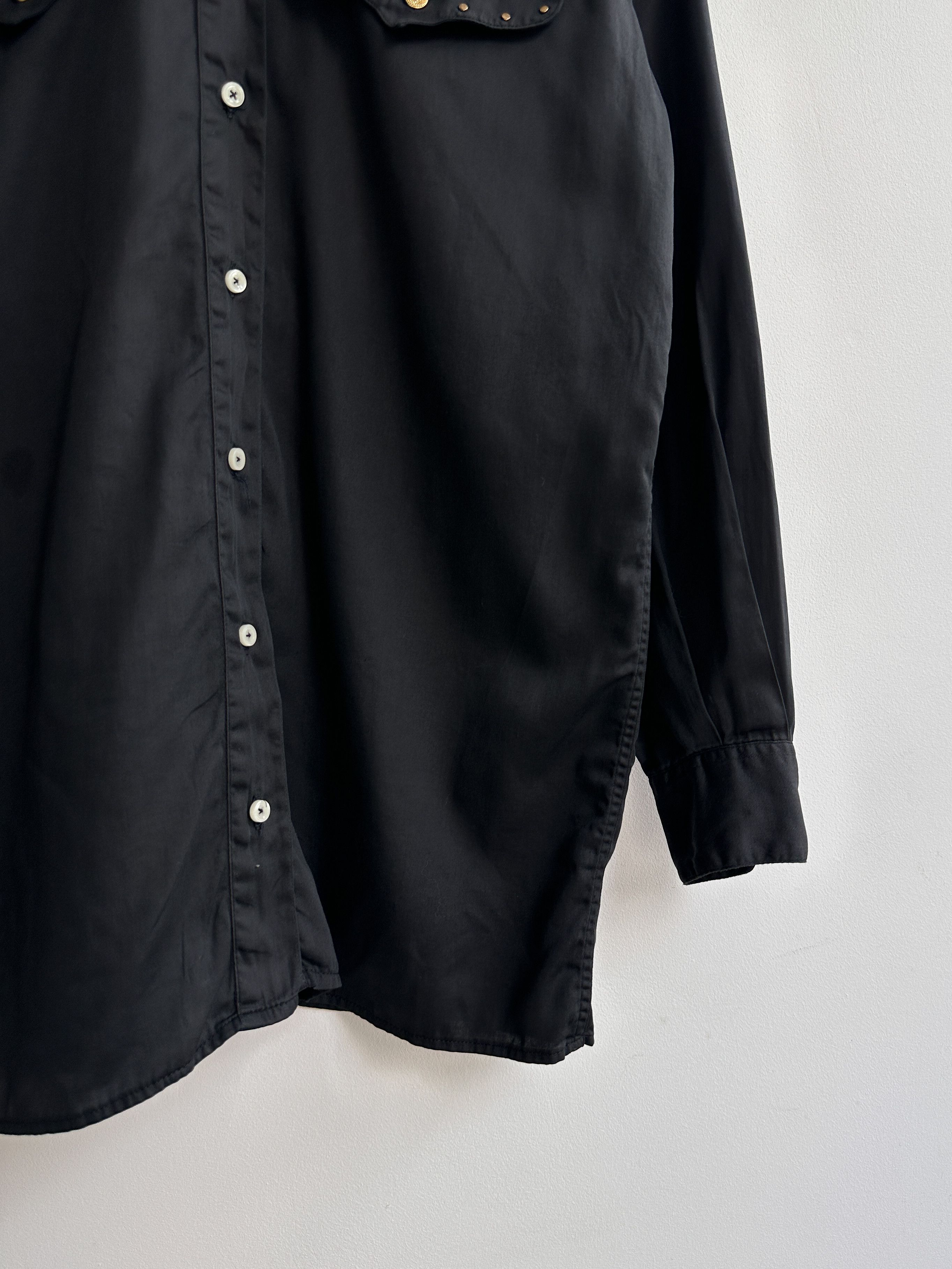 Versace Vintage Versace Jeans Couture Black Shirt Size S / US 4 / IT 40 - 4 Thumbnail