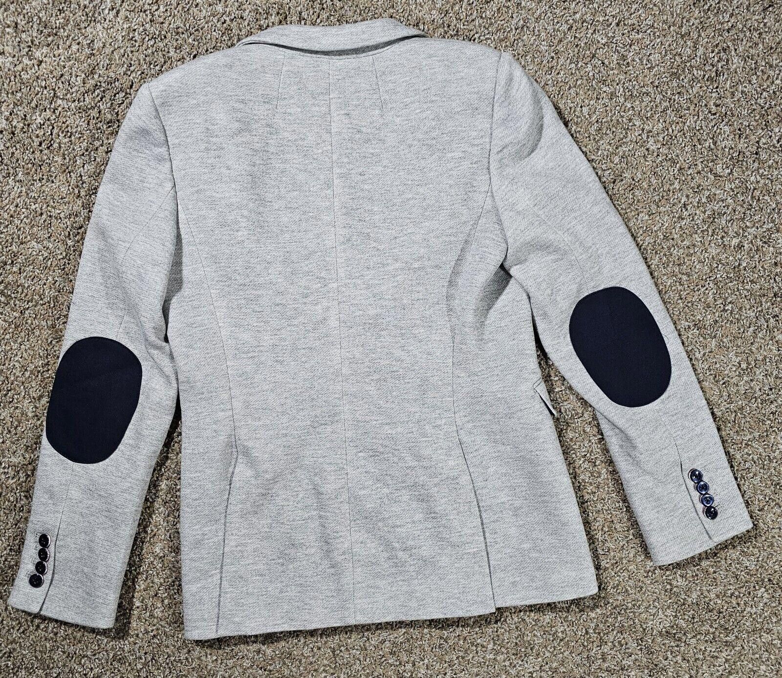 Tommy Hilfiger Tommy Hilfiger Gray 2 Button Blazer Blue Elbow Patches sz 8 Size M / US 6-8 / IT 42-44 - 11 Thumbnail