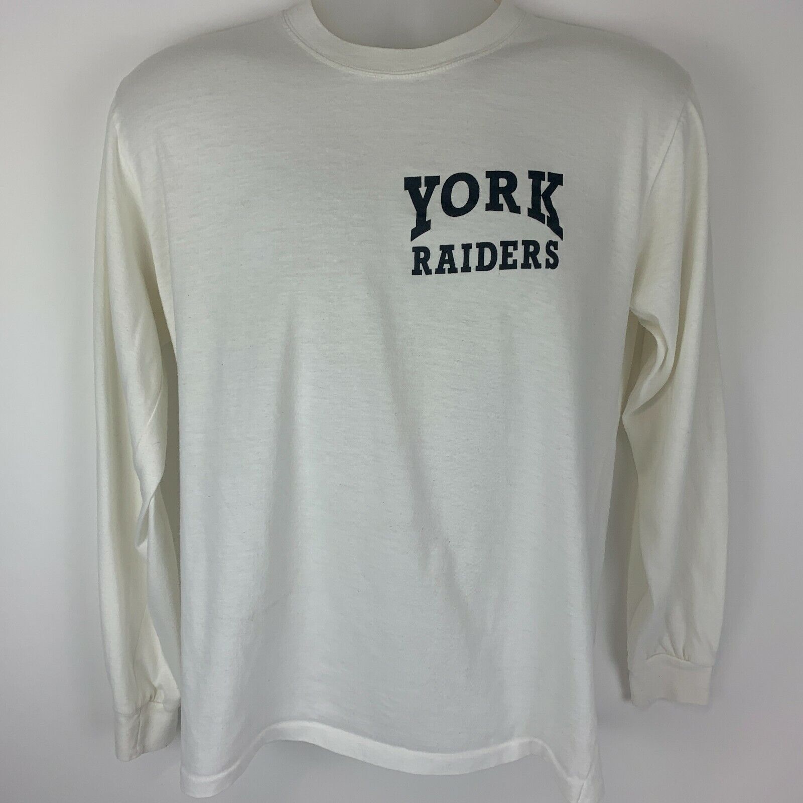 Vintage Vintage 90s York Raiders Basketball T Shirt White Womens XL Size XL / US 12-14 / IT 48-50 - 2 Thumbnail
