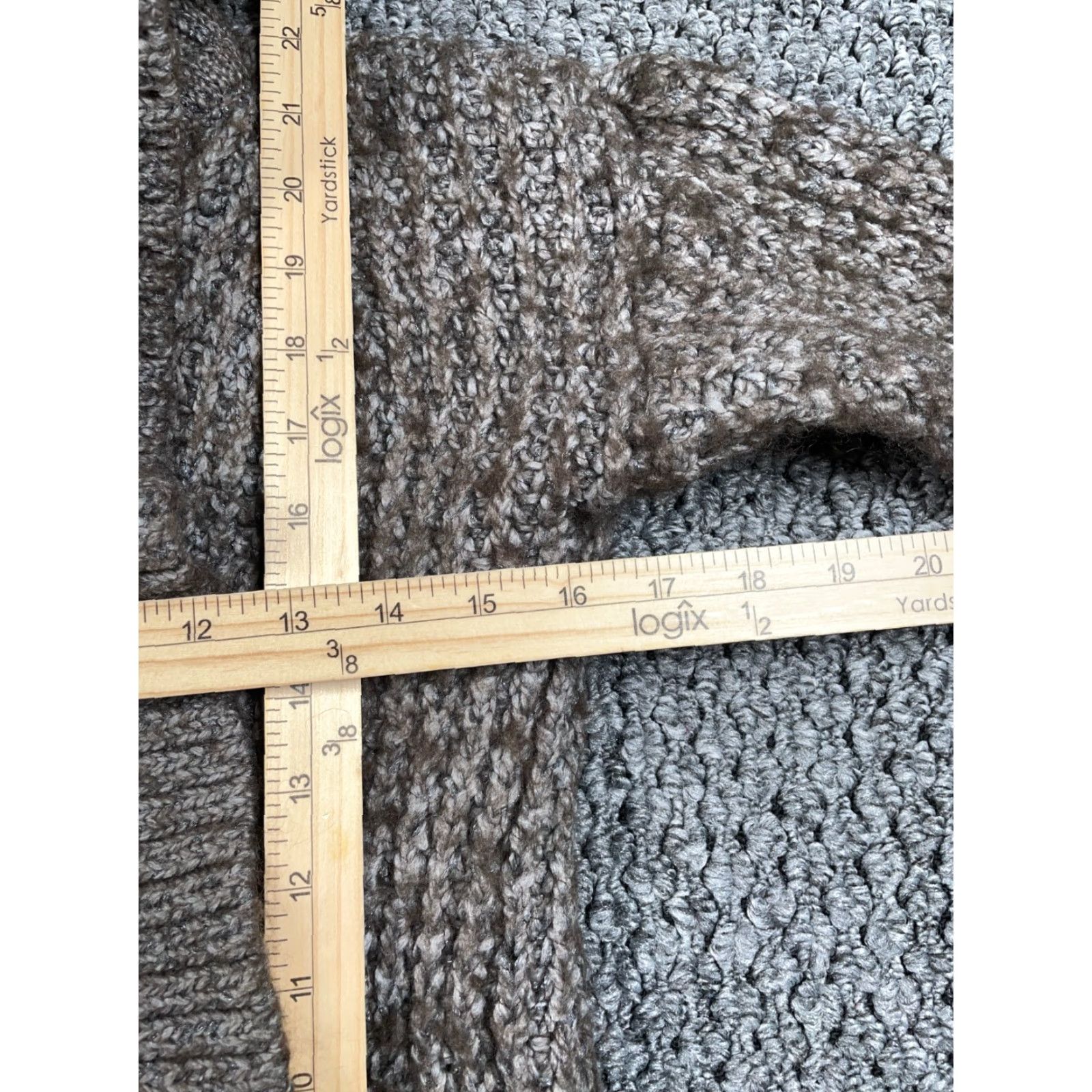 Club Monaco VINTAGE Club Monaco Wool Mohair Open Cardigan Women's XS Brown Chunky Knit Size XS / US 0-2 / IT 36-38 - 6 Thumbnail