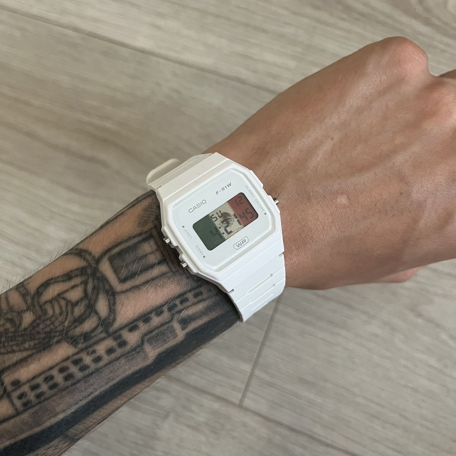 Casio Casio F-91W White "Mexico" Digital Watch Size ONE SIZE - 1 Thumbnail