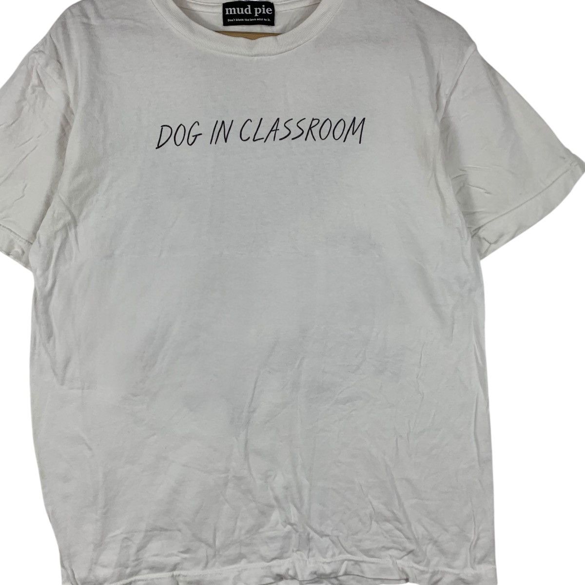 Vintage MUD PIE Dog In Classroom Shibuya Club Quattro Tee Shirt Top Size US M / EU 48-50 / 2 - 3 Thumbnail