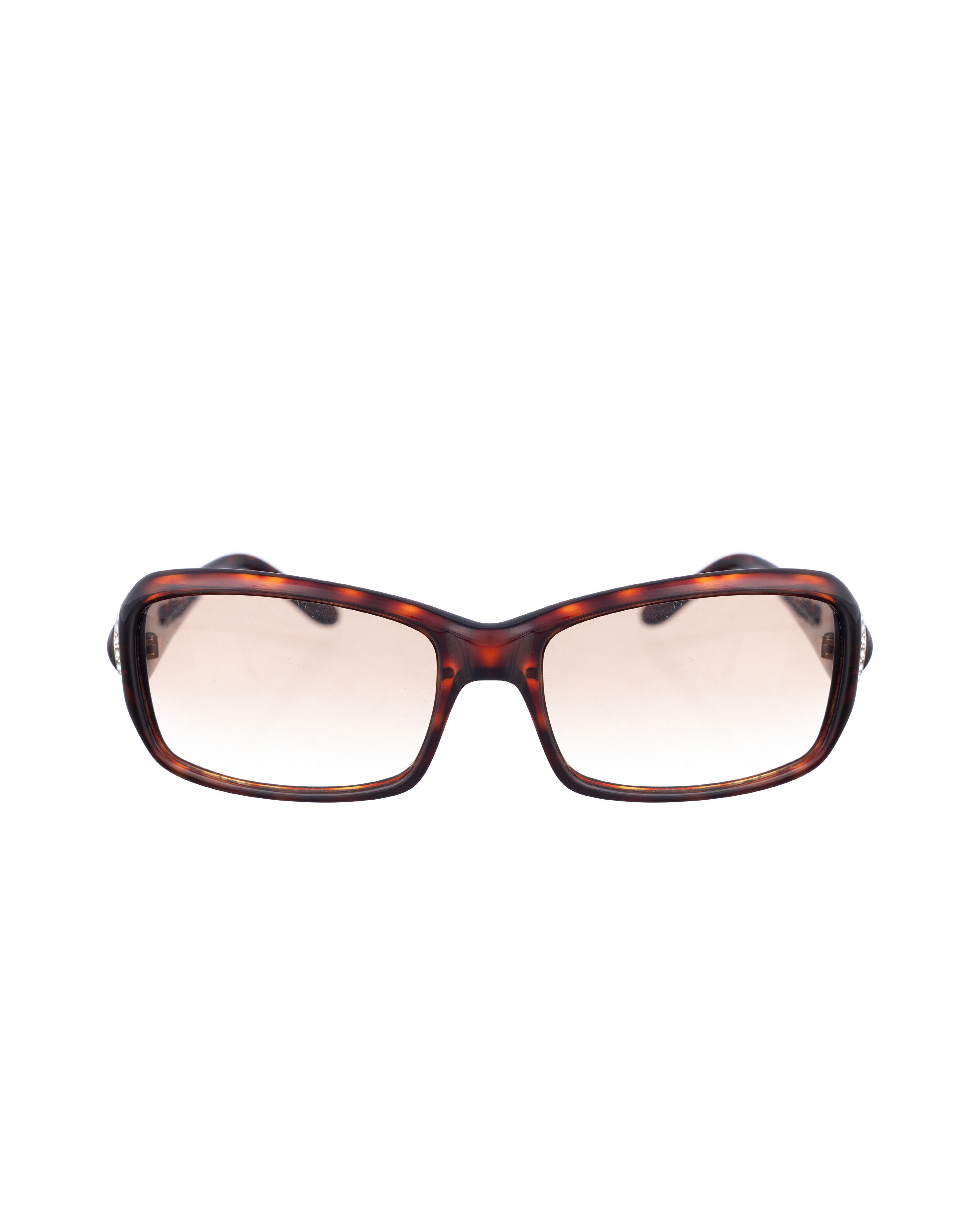 Pierre Cardin Pierre Cardin 00s Rectangle Havana With Gems Sunglasses Size ONE SIZE - 3 Thumbnail