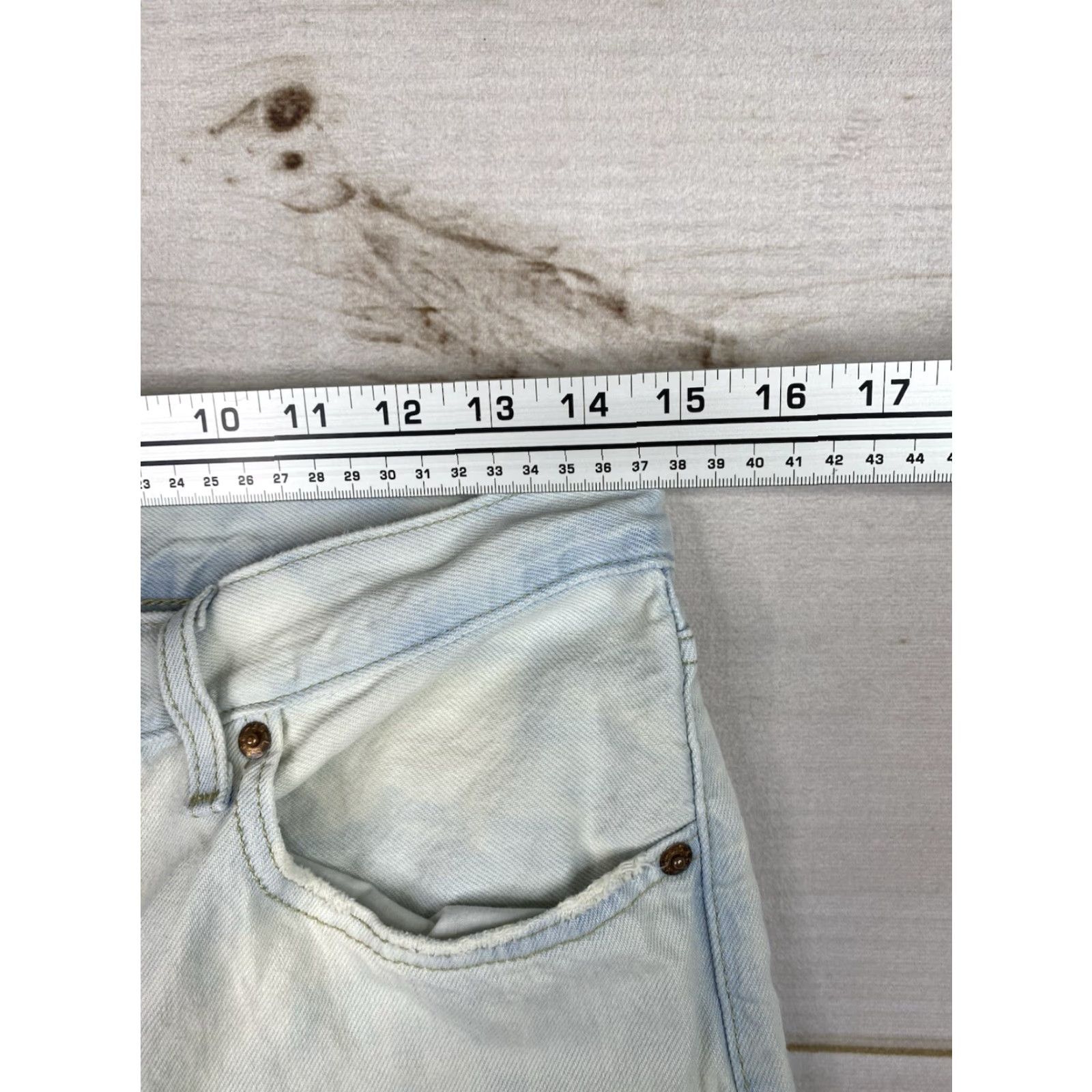 Levi's Levi's Low Pro Straight Jeans Womens 28 Light Acid Wash Distressed Denim Blue 100% Cotton Regular Rise Inseam 29.5 in Boys? Size 29" - 6 Thumbnail