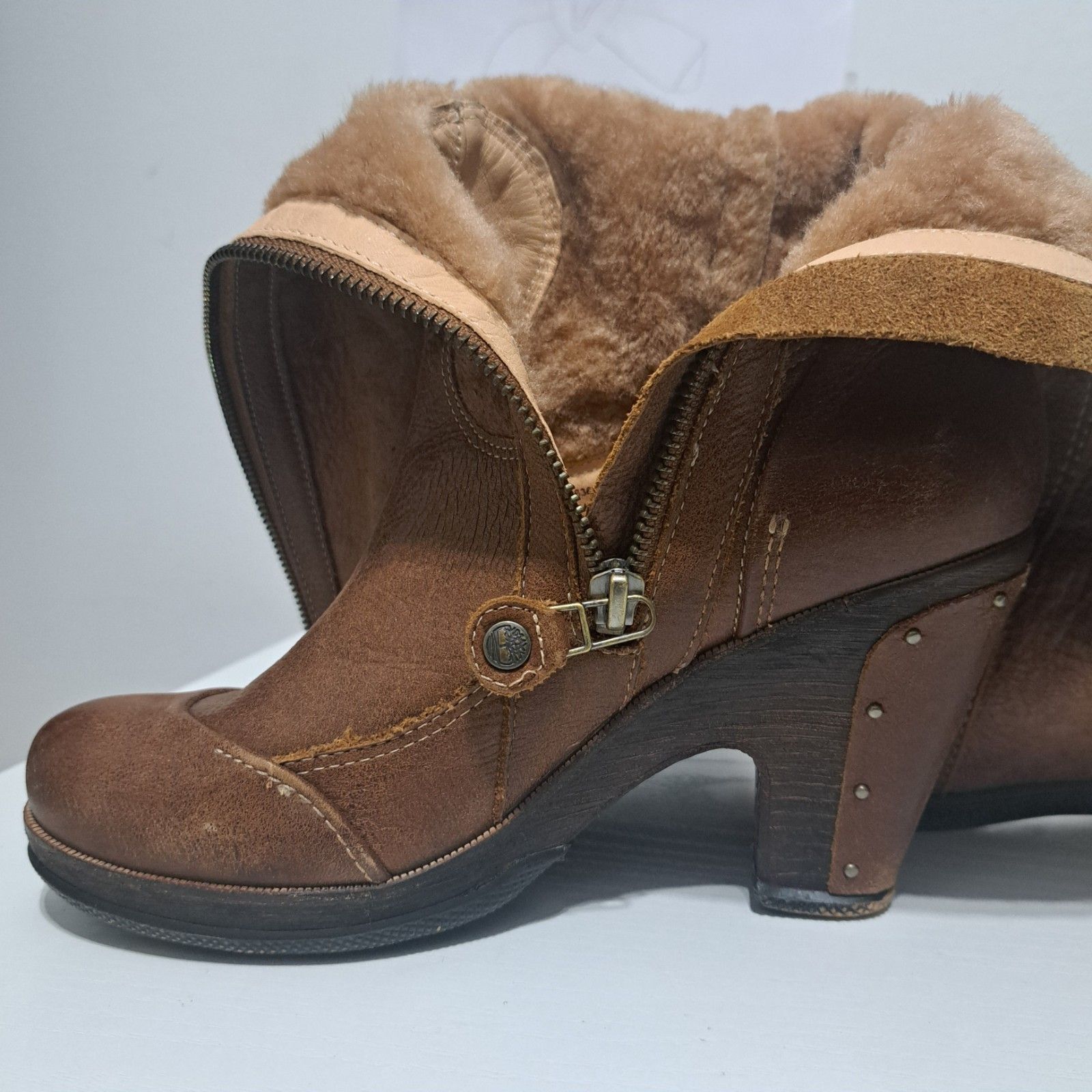 Timberland Timberland Boot Company Marge Shearling Y2K Western Leather Size US 7 / IT 37 - 7 Thumbnail