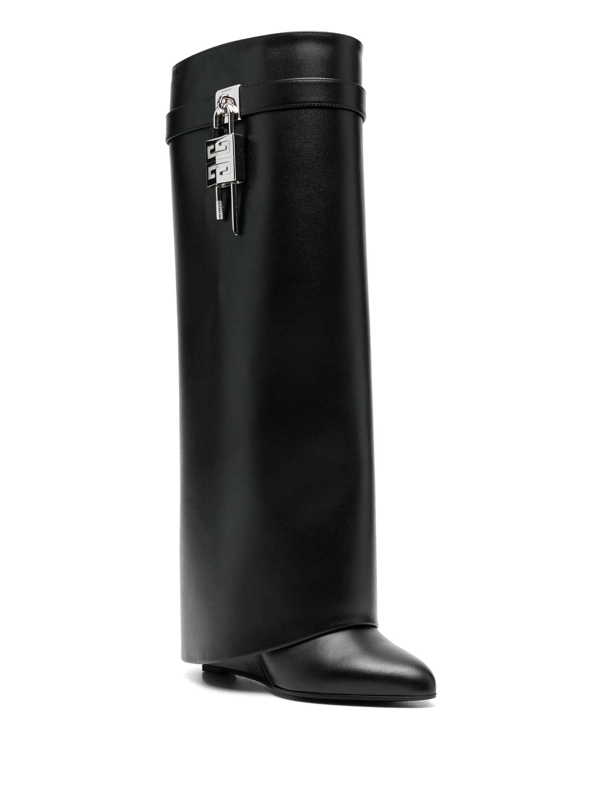 Givenchy Givenchy Shark Lock Pant Knee High Heel Wedge Tall Boots 42 Size US 12 / IT 42 - 3 Thumbnail