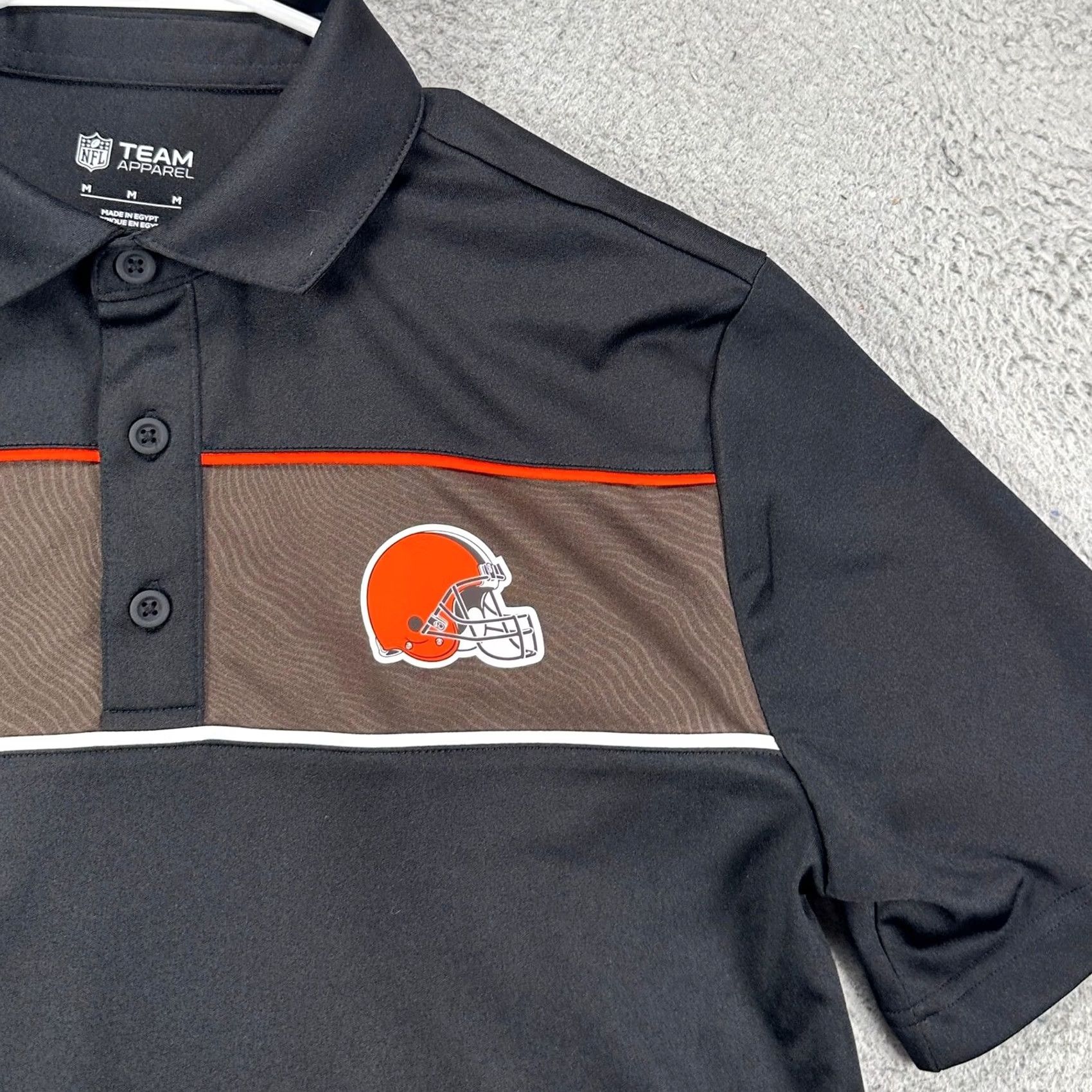 NFL Cleveland Browns NFL Polo Shirt Adult Medium Black Football Athletic Rugby Mens Size US M / EU 48-50 / 2 - 6 Thumbnail
