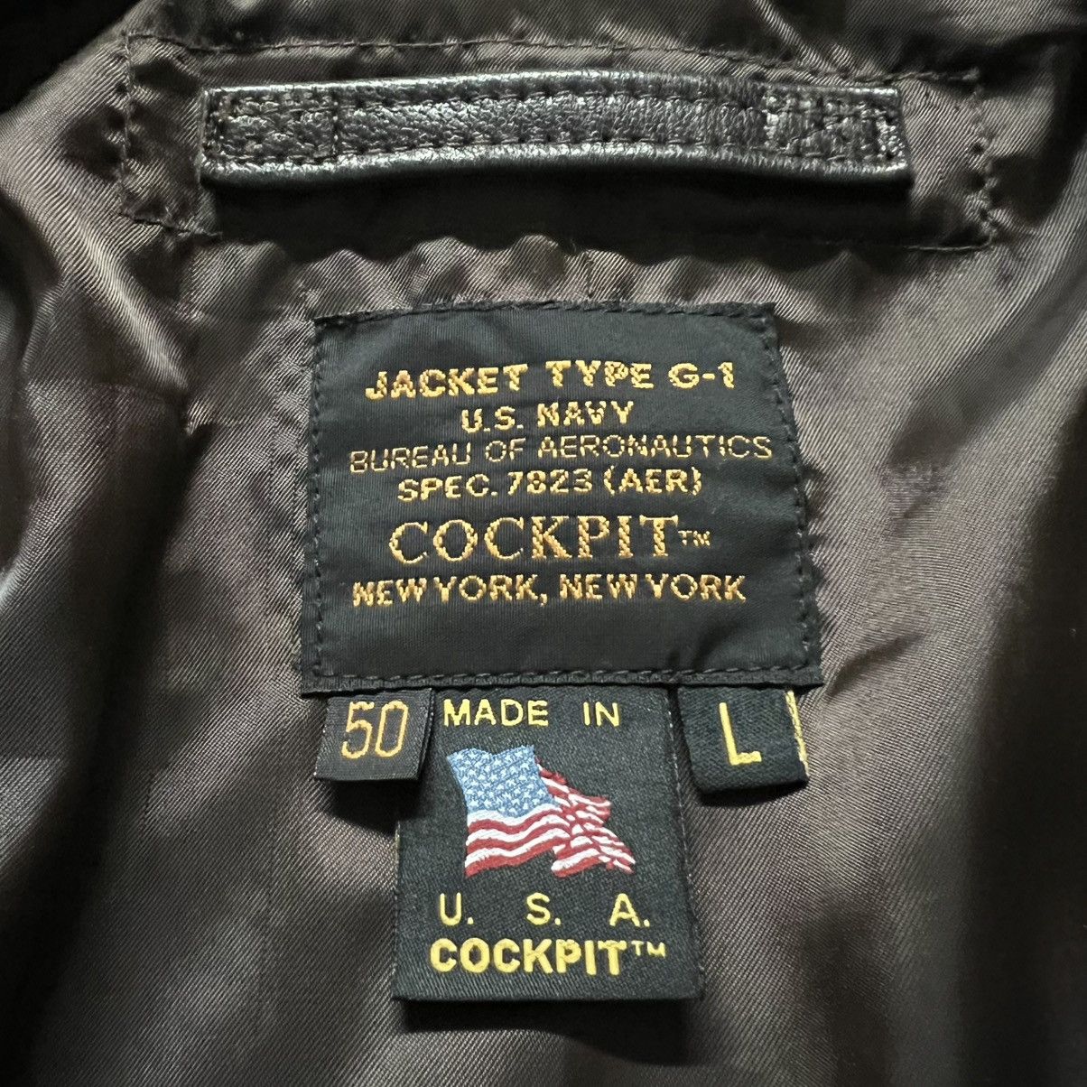 Vintage Vintage U.S. Navy G-1 COCKPIT 🇺🇸 Leather Jacket Size US L / EU 52-54 / 3 - 9 Thumbnail