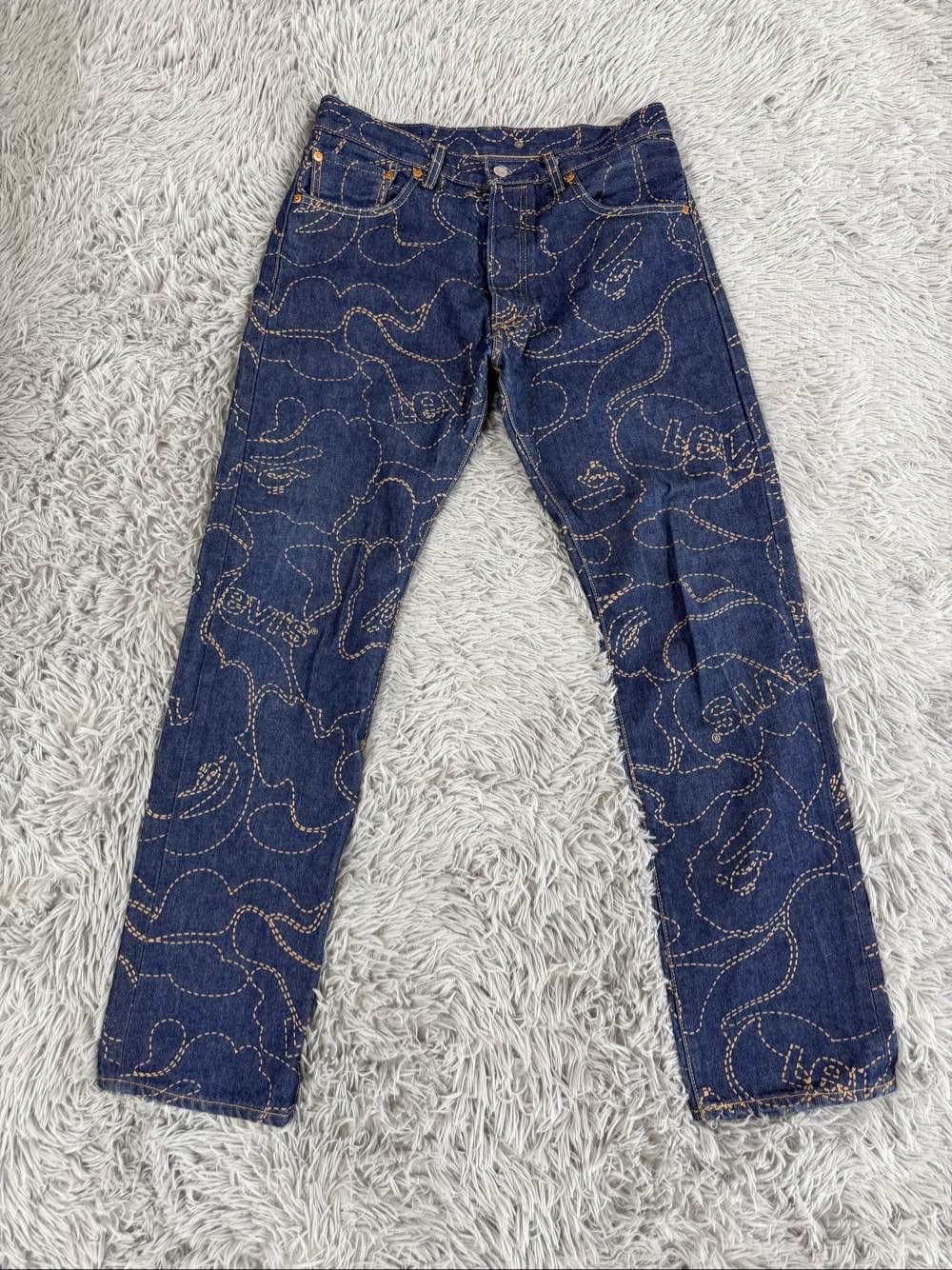 Bape A BATHING APE x Levi's Camo Stitch Jeans Size 32 Size US 32 / EU 48 - 1 Thumbnail