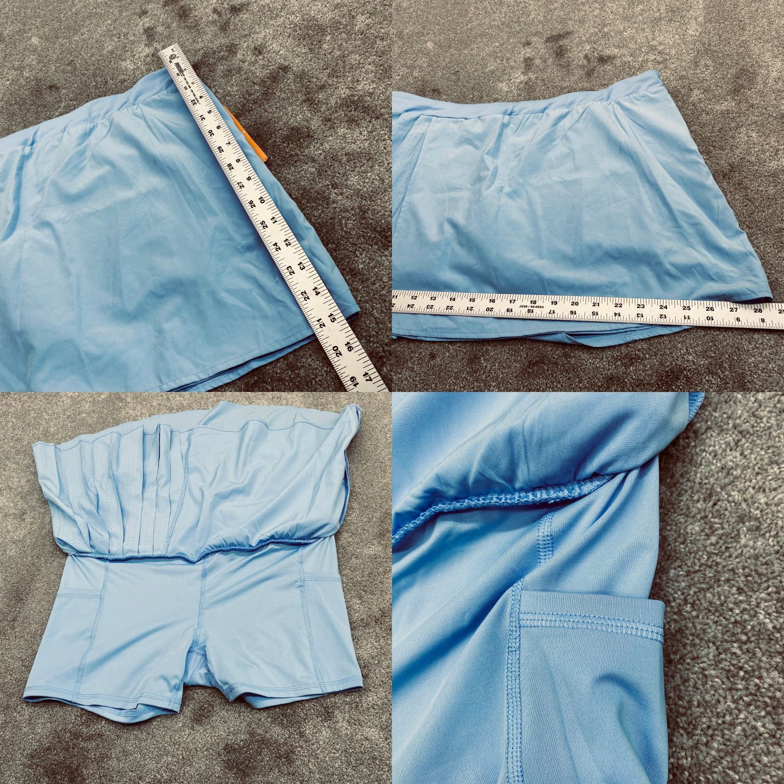 Avia NWT Avia Activewear Skort Womens XL Blue Birch 16-18 Pleated Lined NEW 6707 Size ONE SIZE - 9 Thumbnail