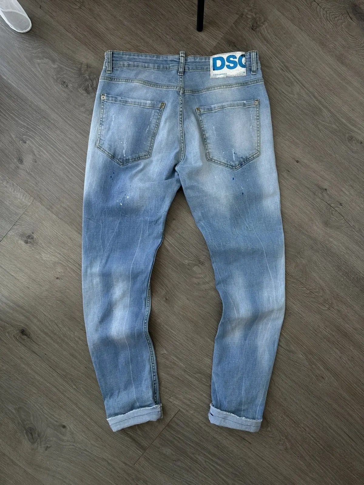 Dsquared2 Vintage Japanese Denim Blue Faded Dsquared Mens Pants Size US 30 / EU 46 - 12 Thumbnail