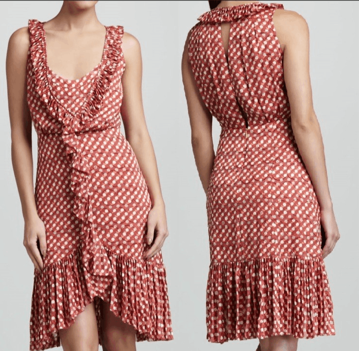 Tory Burch Tory Burch Janetta Silk Blend Sleeveless Dress Sz 6 Ruffle Size M / US 6-8 / IT 42-44 - 1 Thumbnail
