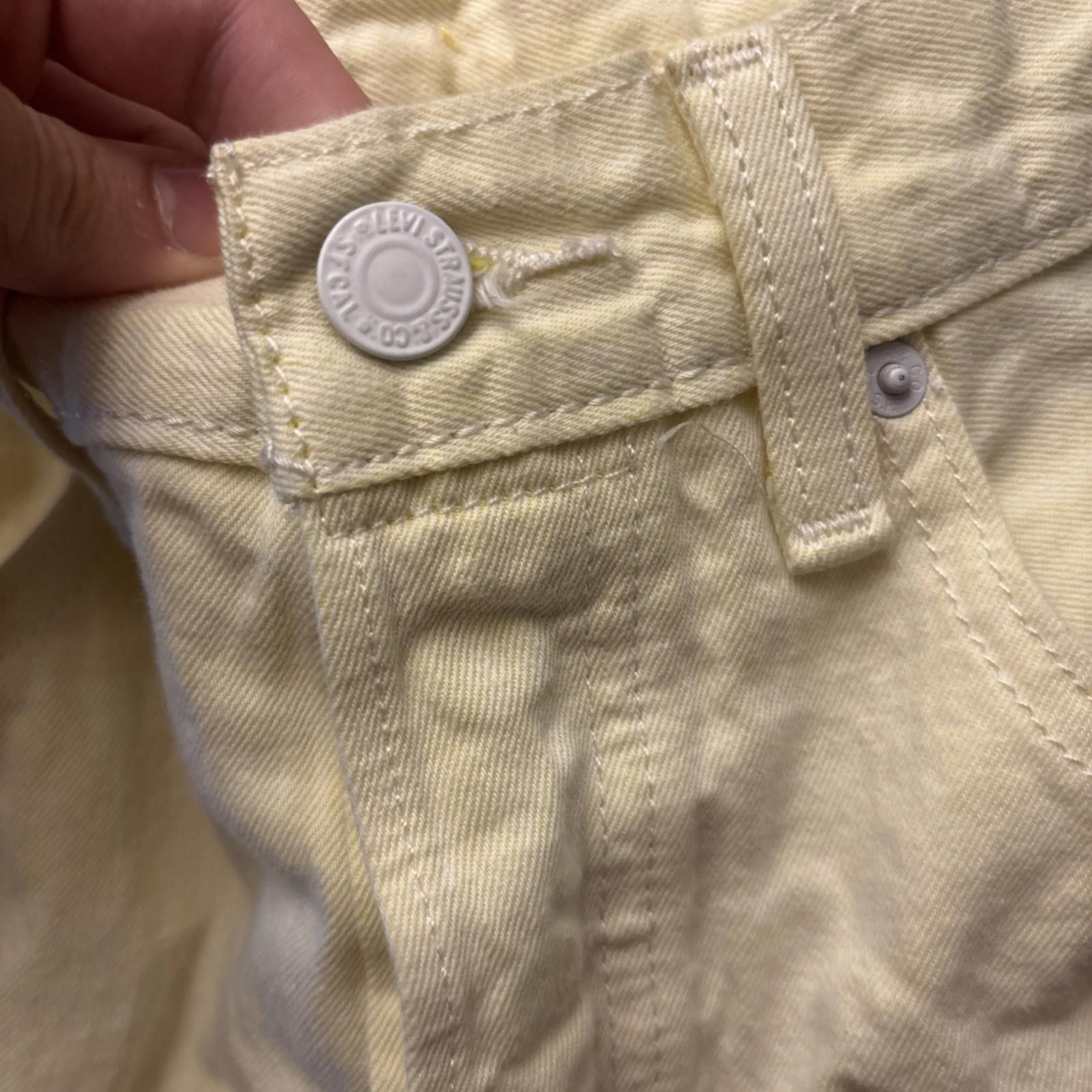 Levi's Vintage 90s Rare 501 Levis Button Fly Yellow Denim Jeans 32 Size US 32 / EU 48 - 2 Thumbnail