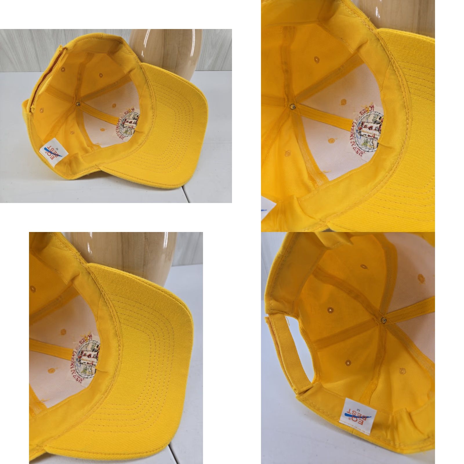 Vintage EQ Best Panama Baseball Cap OSFA Adjustable Yellow Unisex Adults - Vintage? No - 100% Cotton - Panama Theme - Hat Cap Size ONE SIZE - 9 Thumbnail