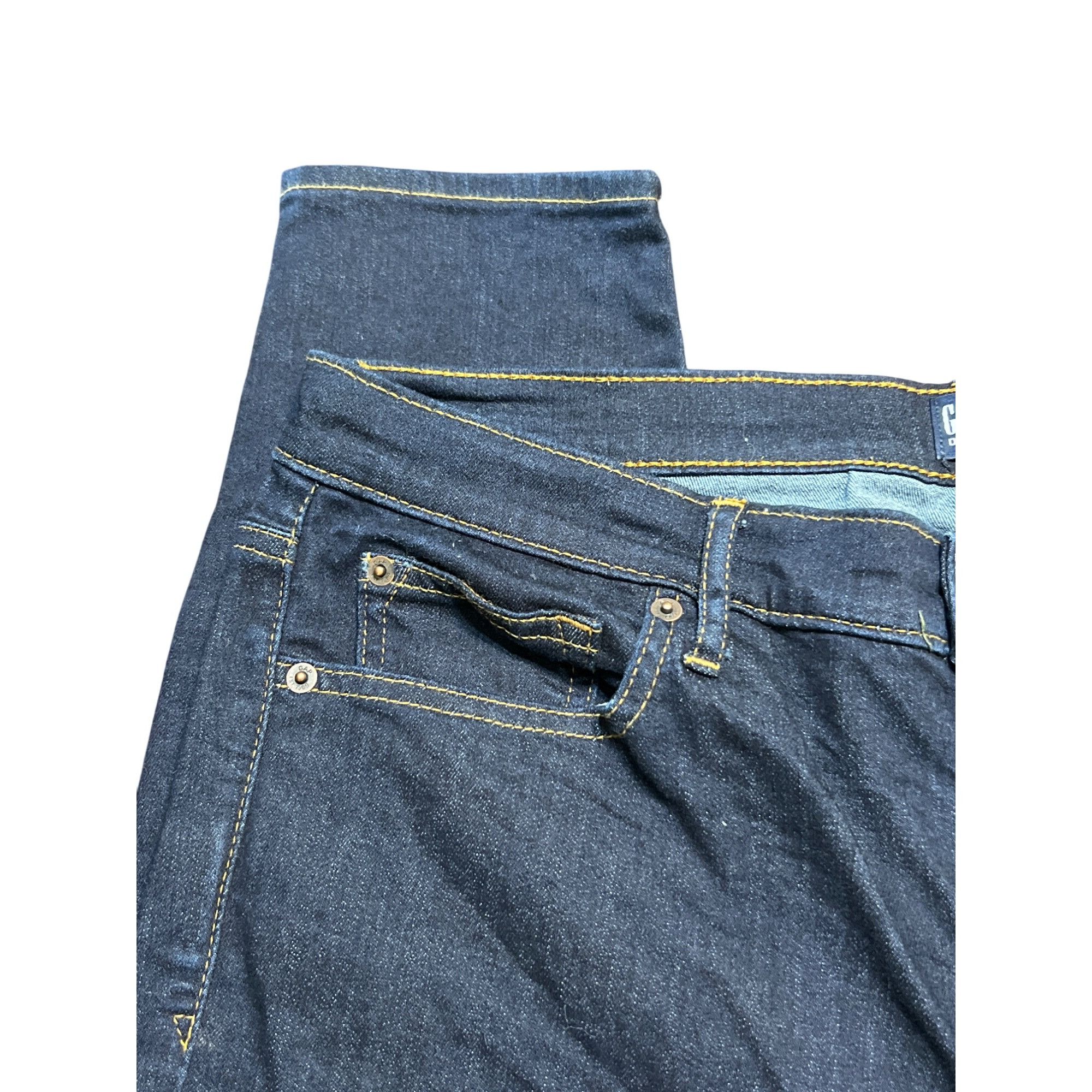 Gap Gap Denim True Skinny Stretch Jeans Dark Blue Denim Size 33 Size 33" - 2 Thumbnail