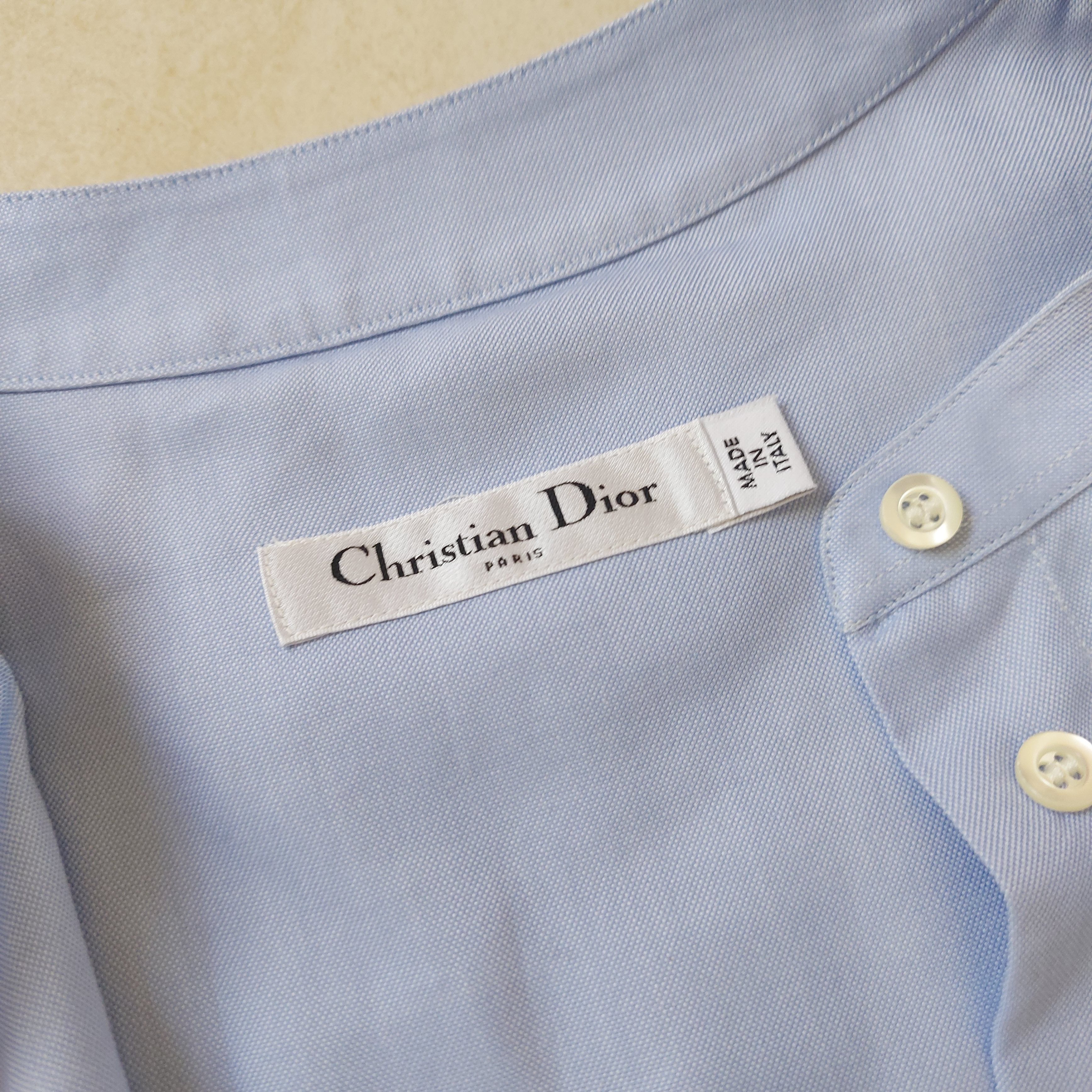 Christian Dior Monsieur Christian Dior blue dress shirt Size XL / US 12-14 / IT 48-50 - 4 Thumbnail