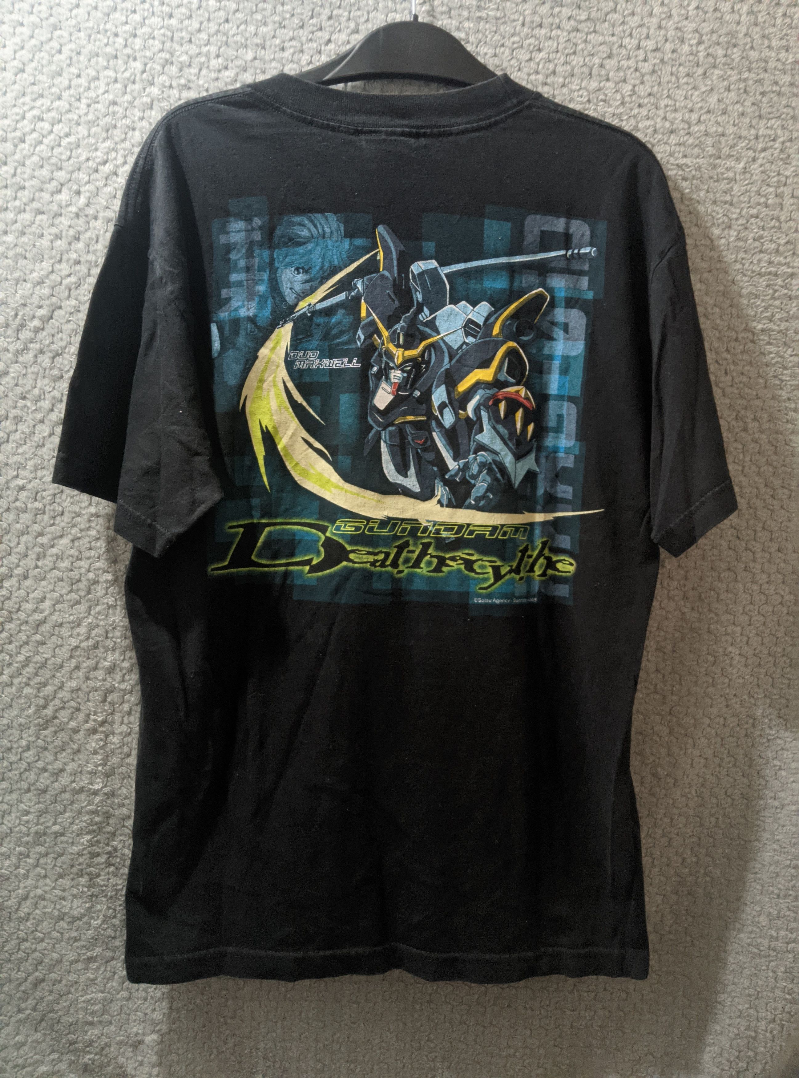 Vintage 90s Deathscythe Gundam Wing T-Shirt order Medium Black Anime Akira Mobile Suit