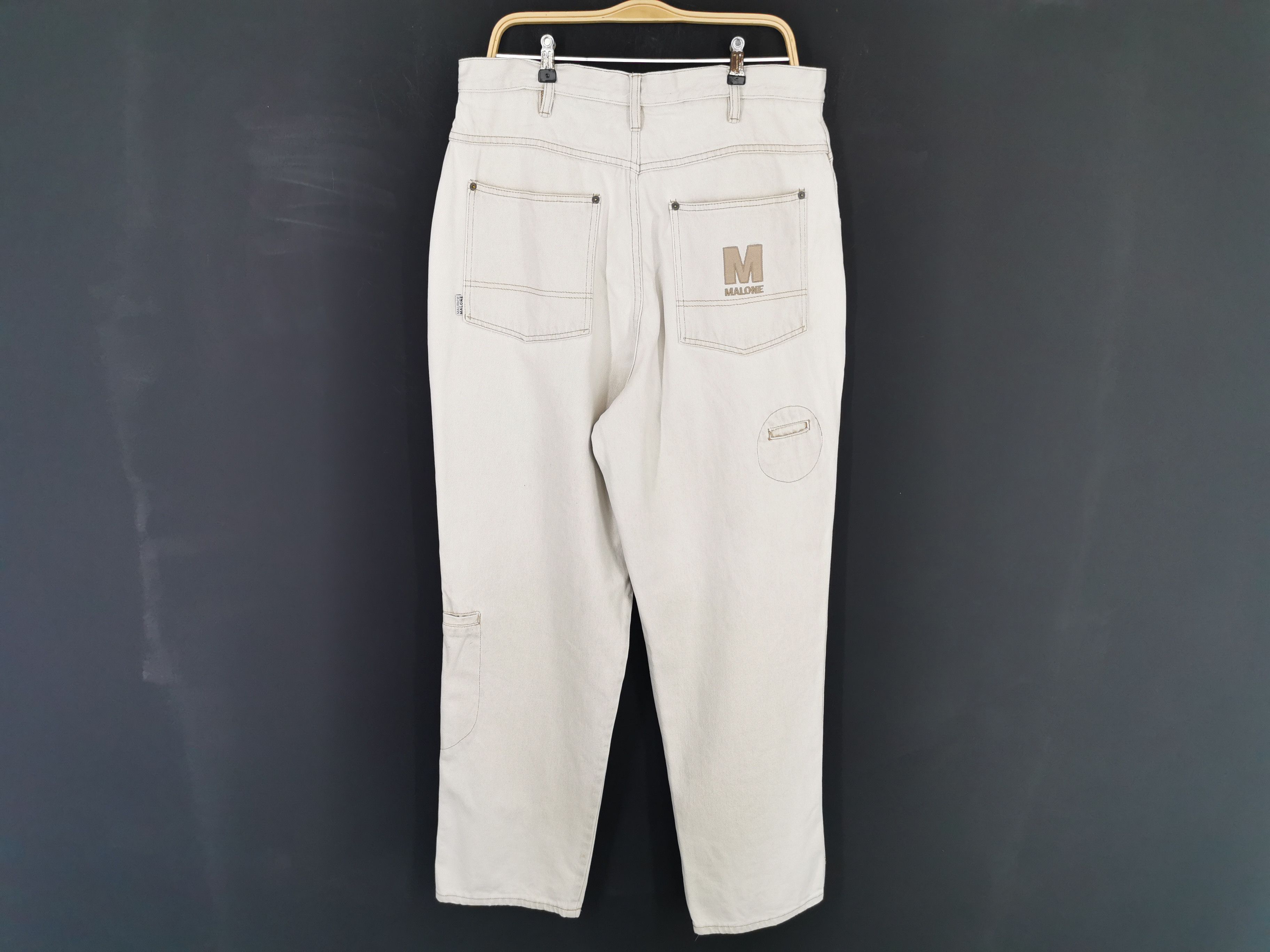 Designer Distressed Maurice Malone Denim Jeans Size 34 Size US 34 / EU 50 - 4 Thumbnail