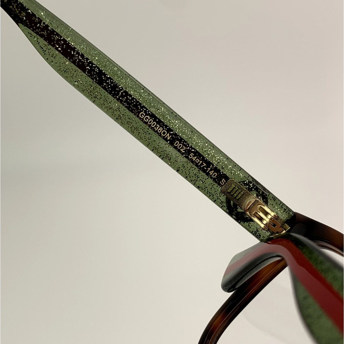 Gucci NEW Gucci GG0038ON 002 Havana Green Transparent Women Size ONE SIZE - 6 Thumbnail