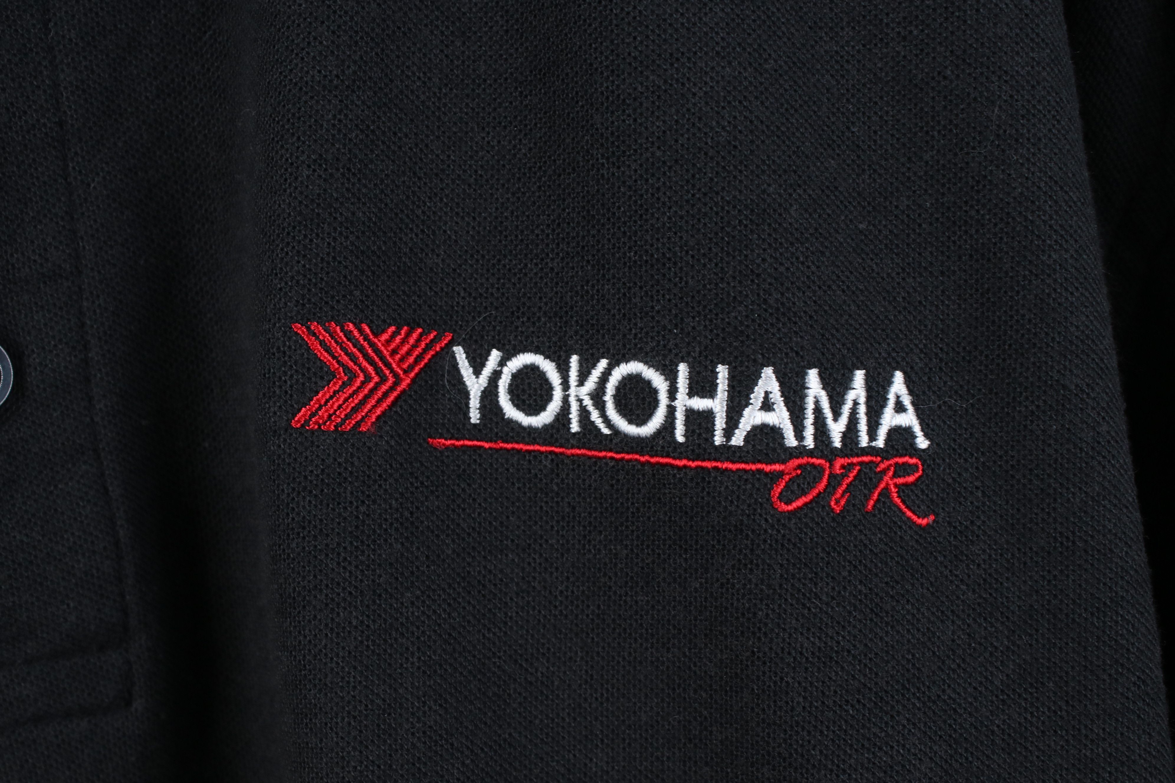 Vintage Vintage Yokohama OTR Tires Racing Knit Polo Shirt Black Size US XL / EU 56 / 4 - 4 Thumbnail