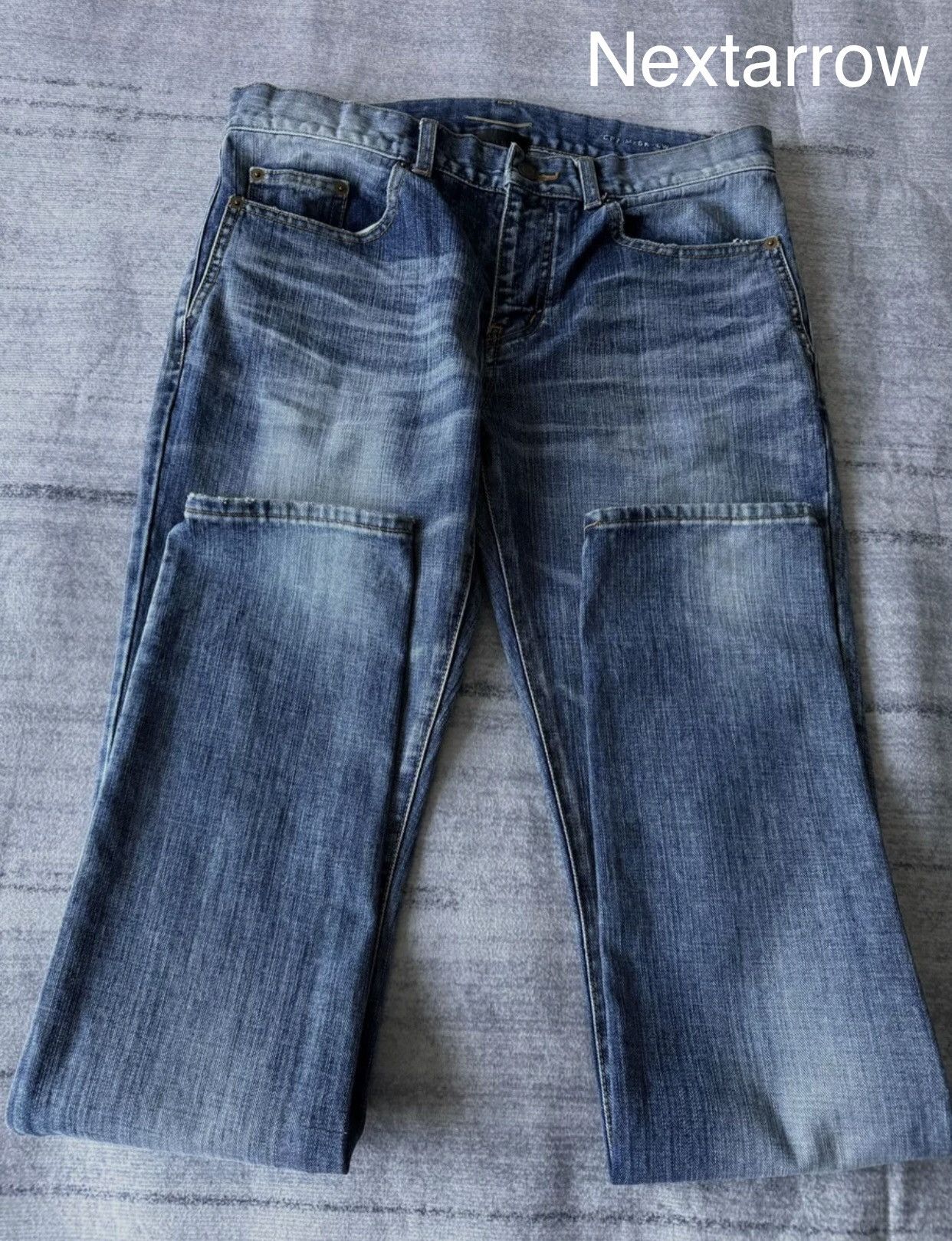 Saint Laurent Paris × Yves Saint Laurent Saint Laurent slp 17aw washed blue jeans 2409-Nextarrow Size US 30 / EU 46 - 2 Thumbnail