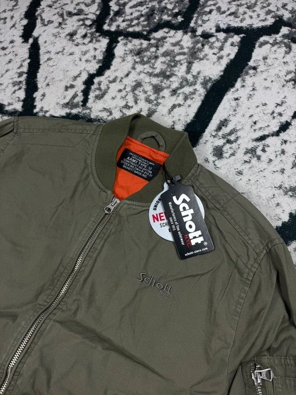 Schott Schott green bomber jacket with M logo new Size US M / EU 48-50 / 2 - 3 Thumbnail