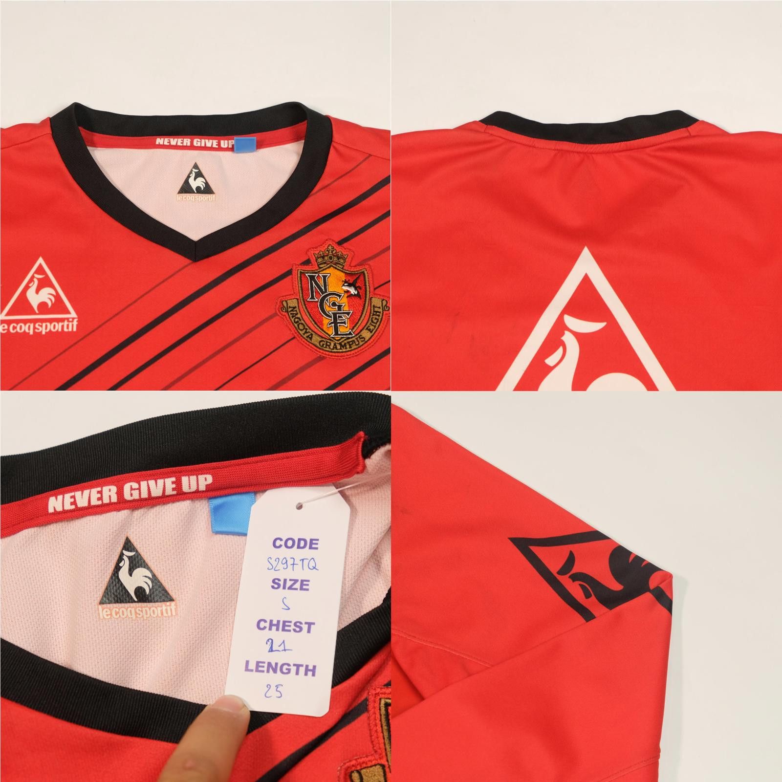 Le Coq Sportif 2000s Nagoya Grampus Home/Training Shirt J-League (S) Size US S / EU 44-46 / 1 - 4 Thumbnail