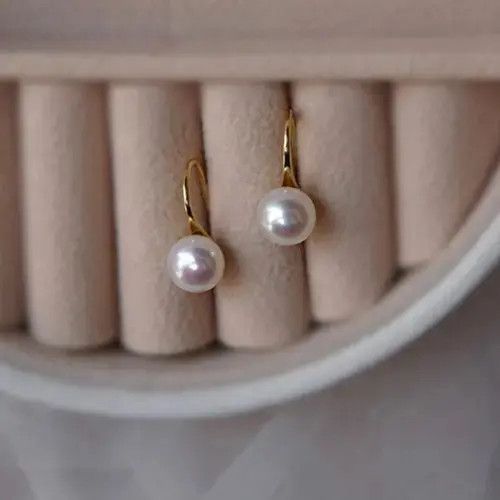 Designer × Jewelry × Vintage Elegant White Pearl Dangle Drop Earrings for Women Size ONE SIZE - 2 Thumbnail