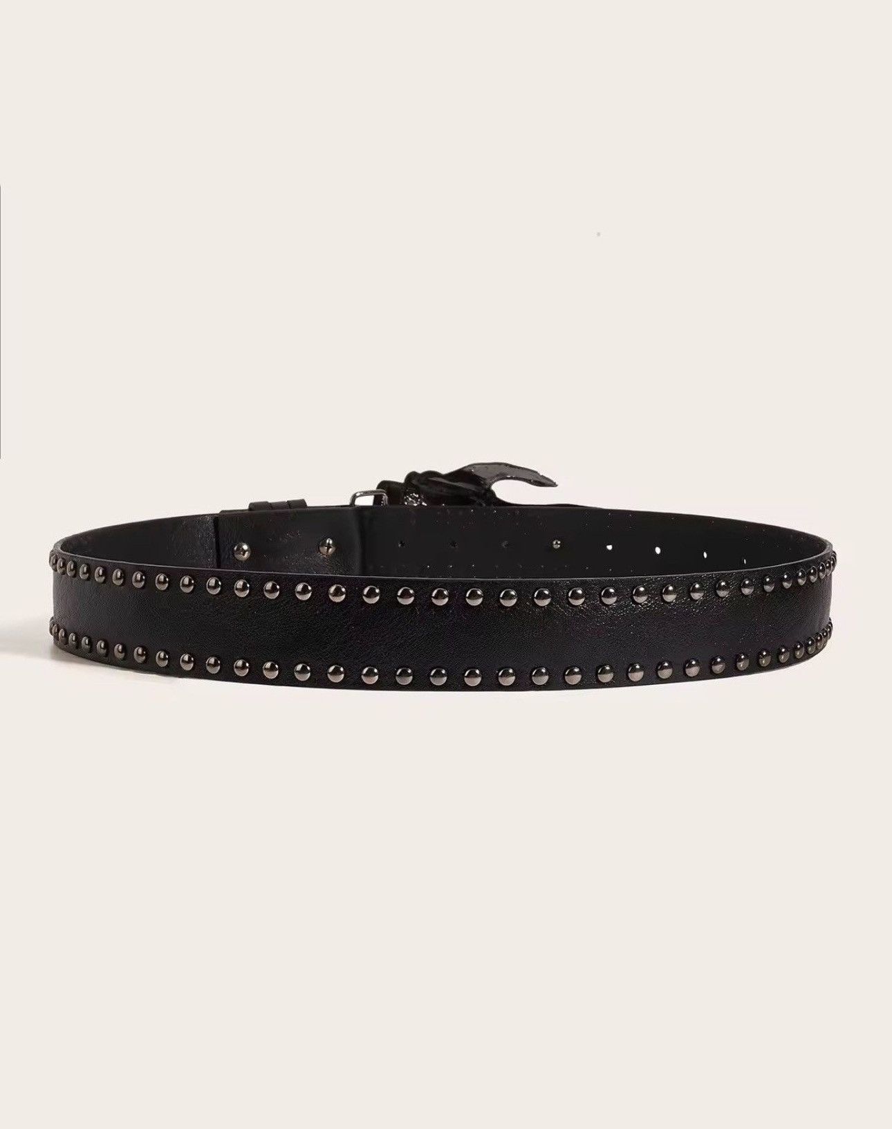 Other Gothic Punk PU Leather Skull Black Belt Size ONE SIZE - 2 Thumbnail