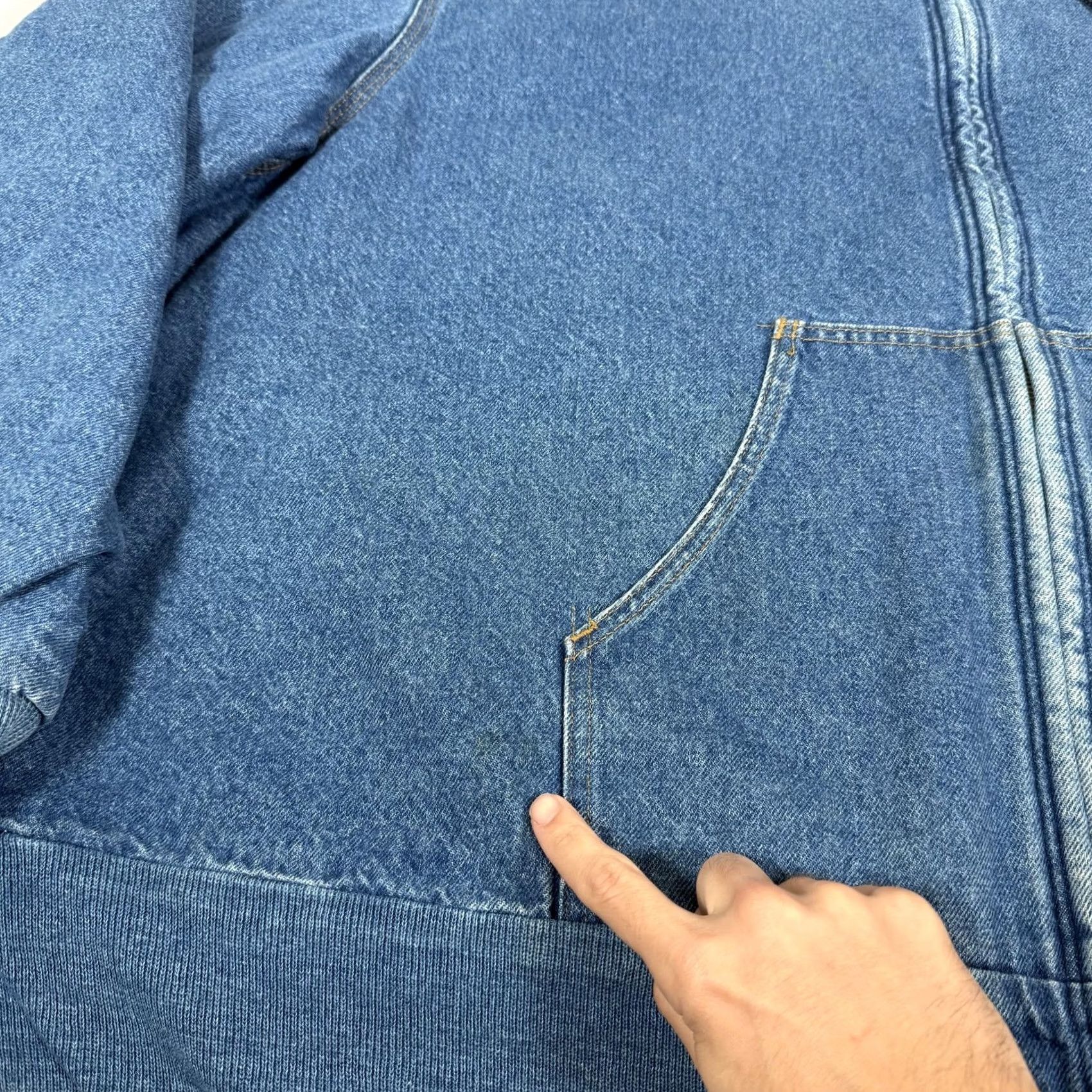 Carhartt VINTAGE Carhartt Jacket Mens 4XL Blue Denim Blanket Lined Active 90s Womens? Size US XXL / EU 58 / 5 - 4 Thumbnail