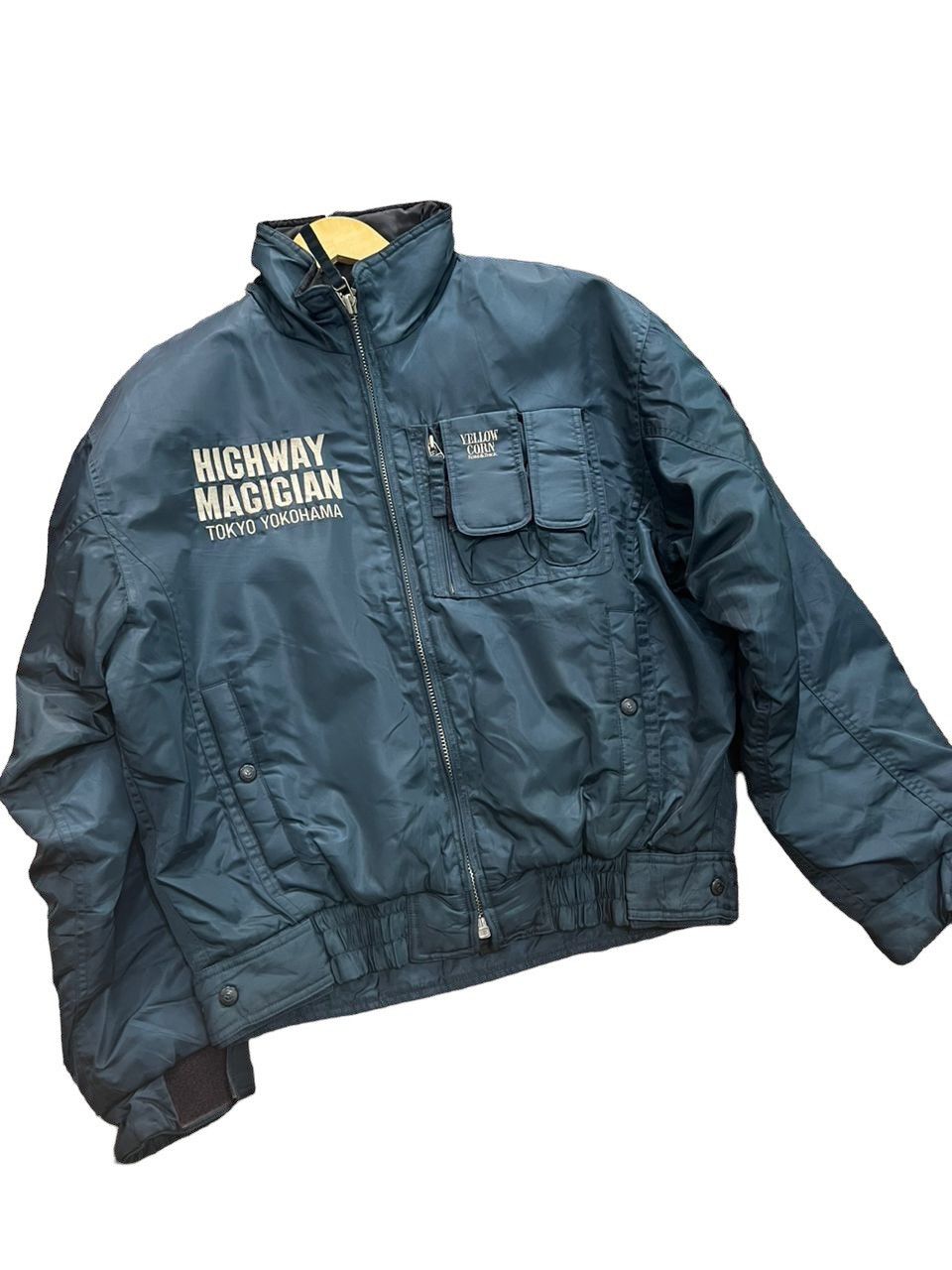 Vintage Yellow Corn Motor Sport Bomber Jacket