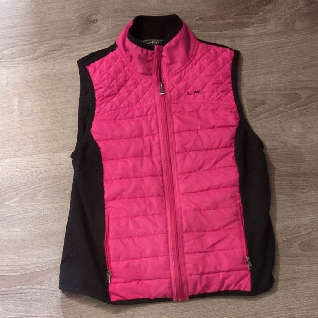 Lauren Ralph Lauren Lauren Ralph Lauren Active Pink And Black Puffer Vest Size L Size L / US 10 / IT 46 - 1 Thumbnail
